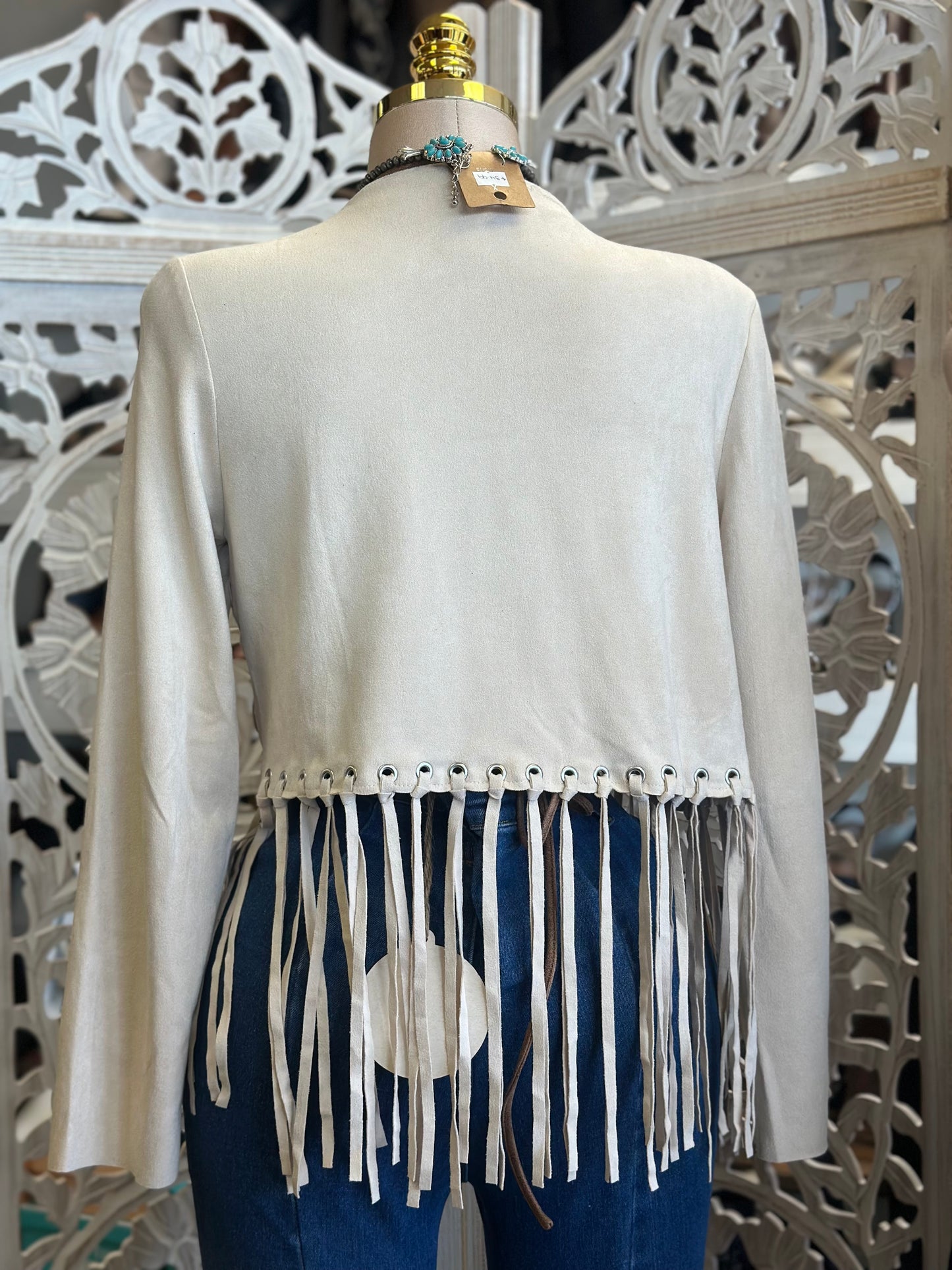 Fringe Thread Suede Jacket