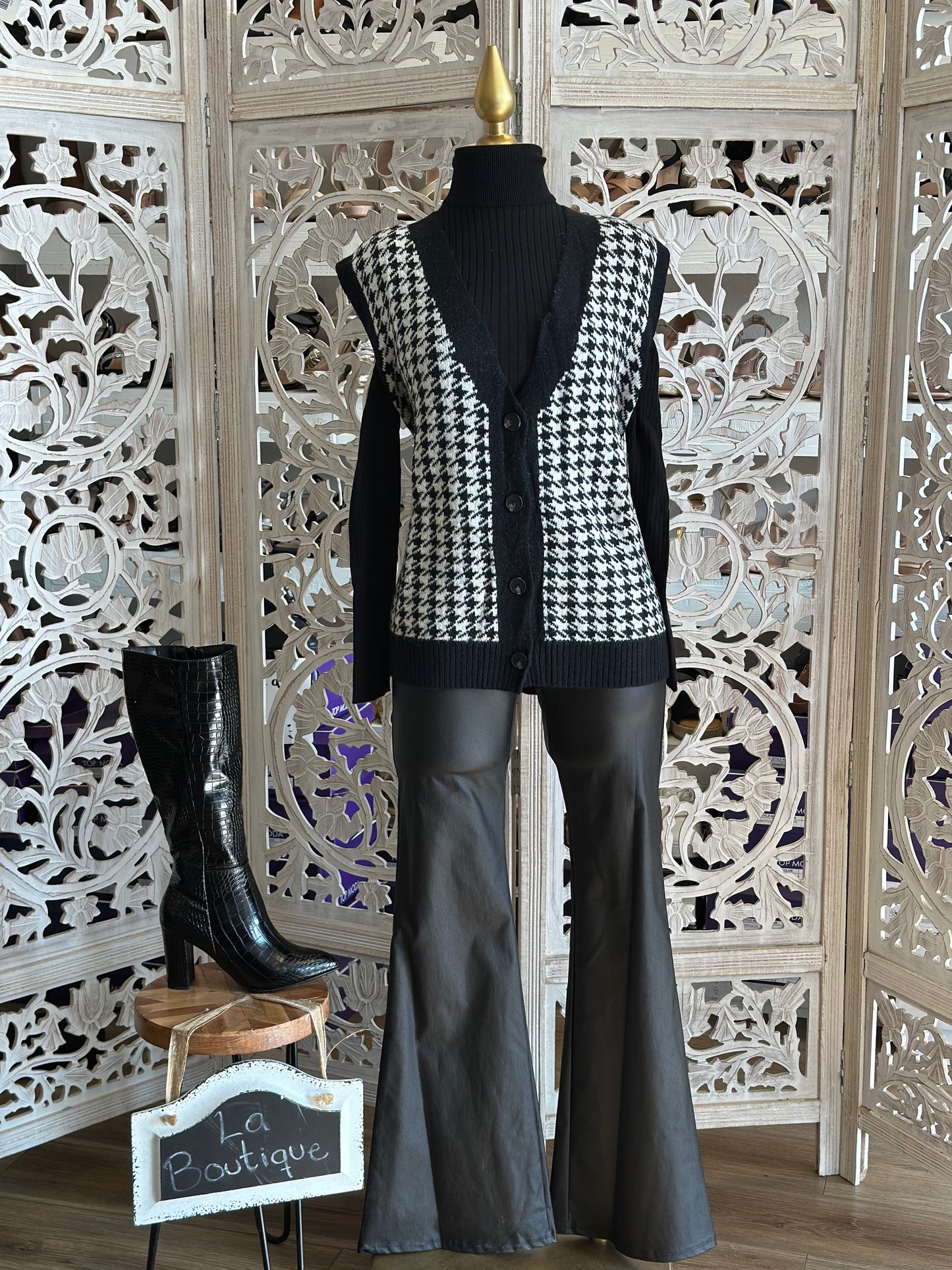 Houndstooth Sweater Vest
