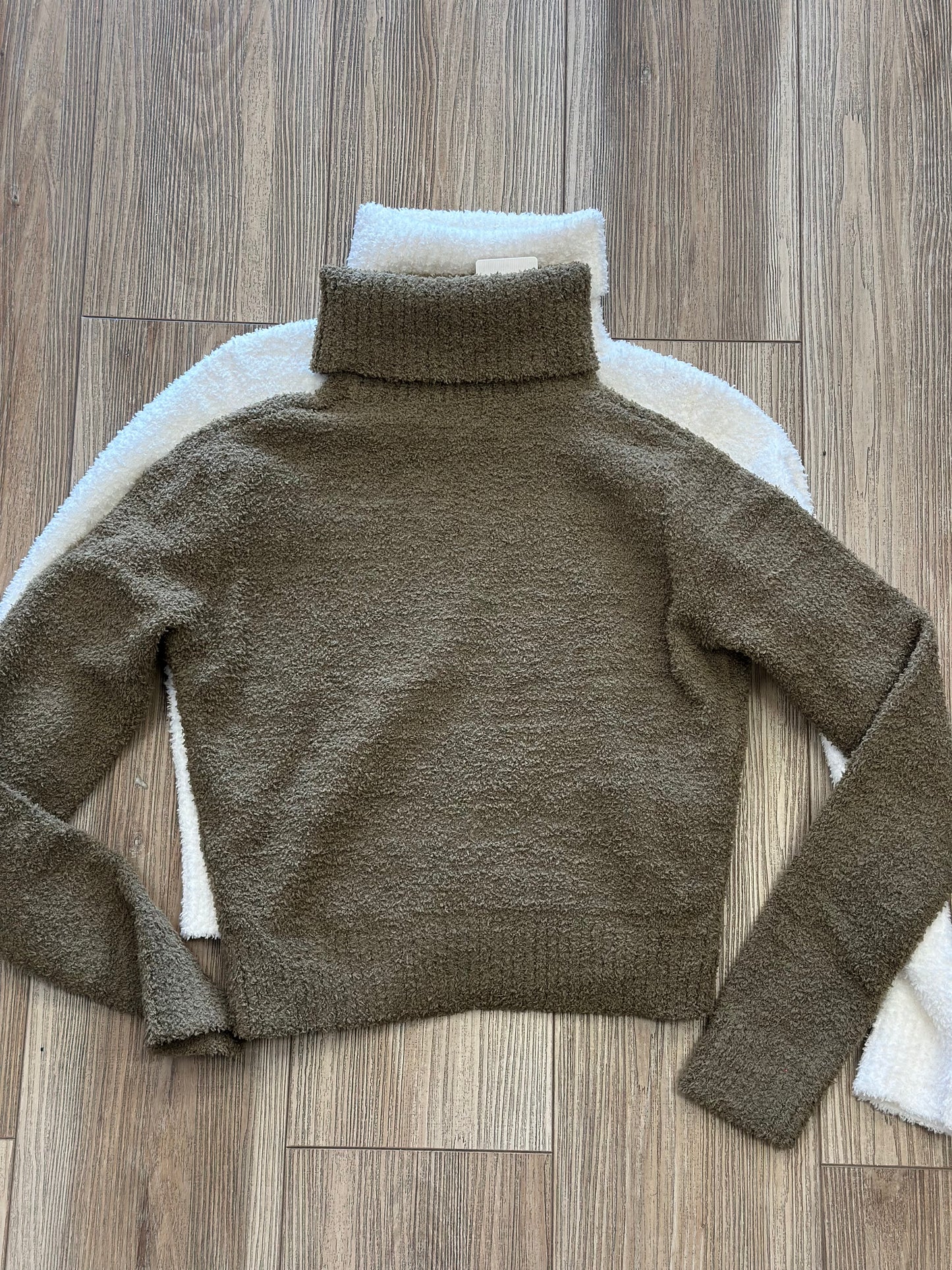 Turtle Neck Fuzzy Soft Sweater