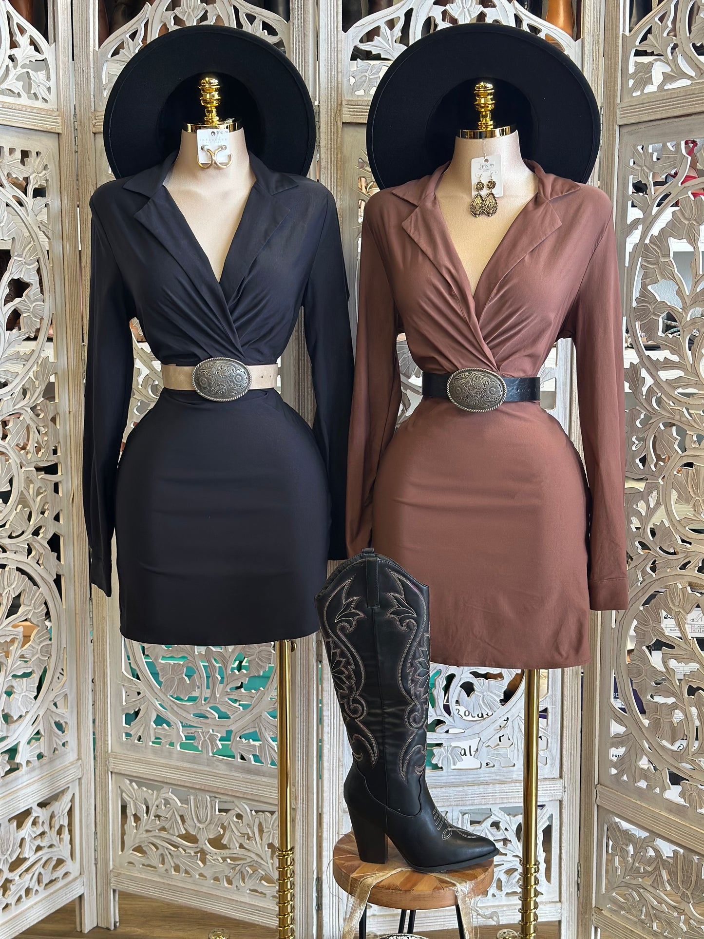 Cutout Wrapped Mini Dress- Stretchy,Estira