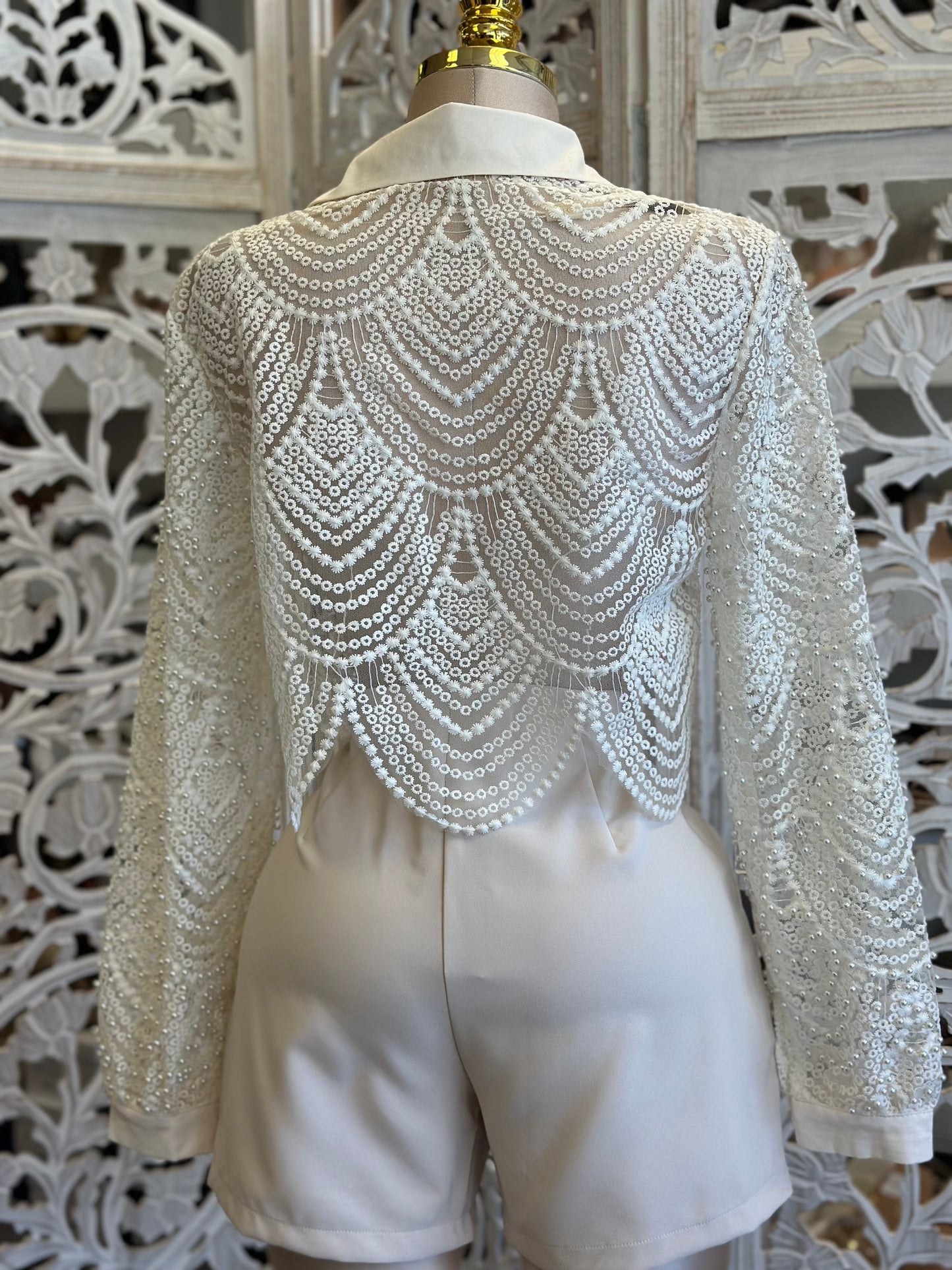 Catherine Beaded Blouse - No Estira, Not Stretchy