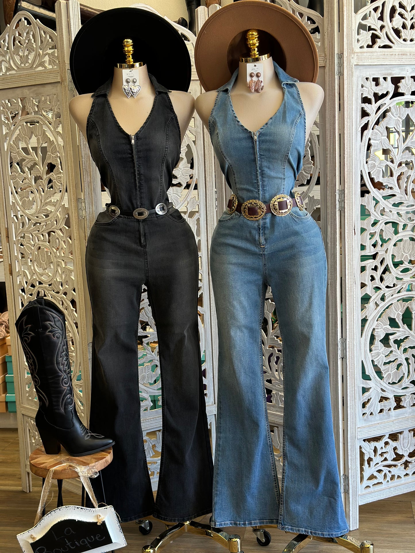 Collard Zip Up Jumpsuit-Estira, Stretchy