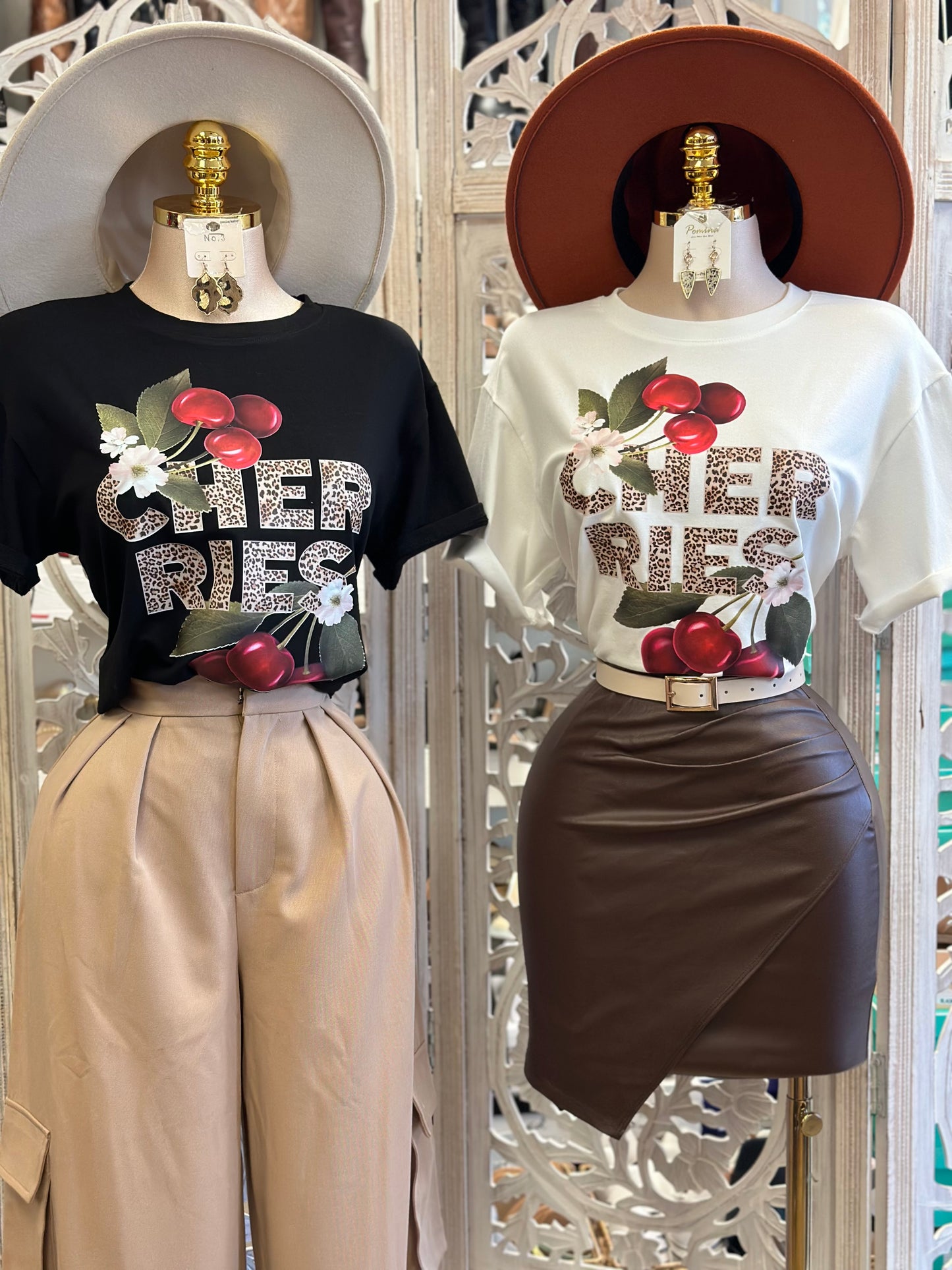 Cherries Graphic Tee-Estira,Stretchy