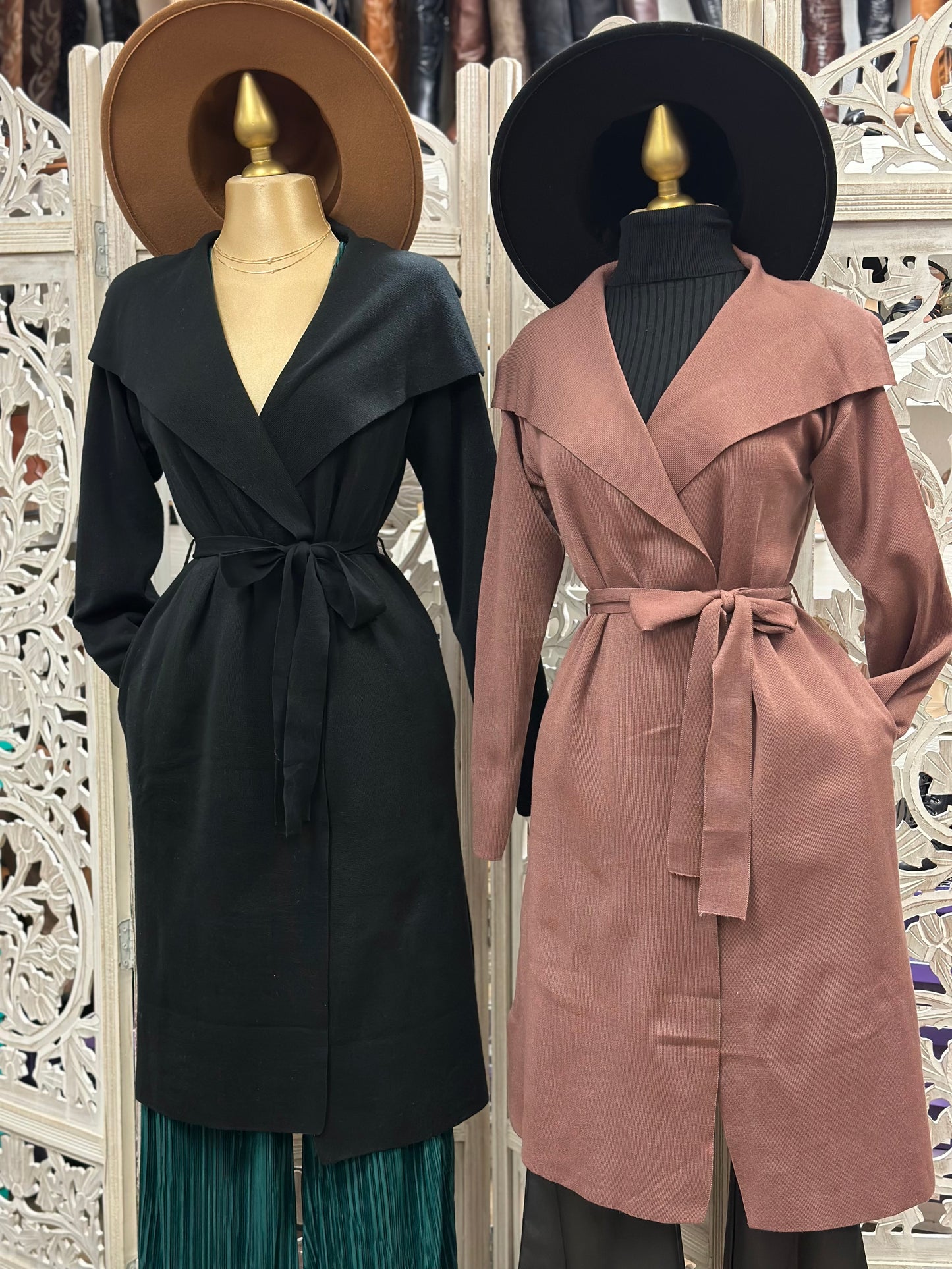 Long Knit Blazer Coat- Stretchy, Estira mucho