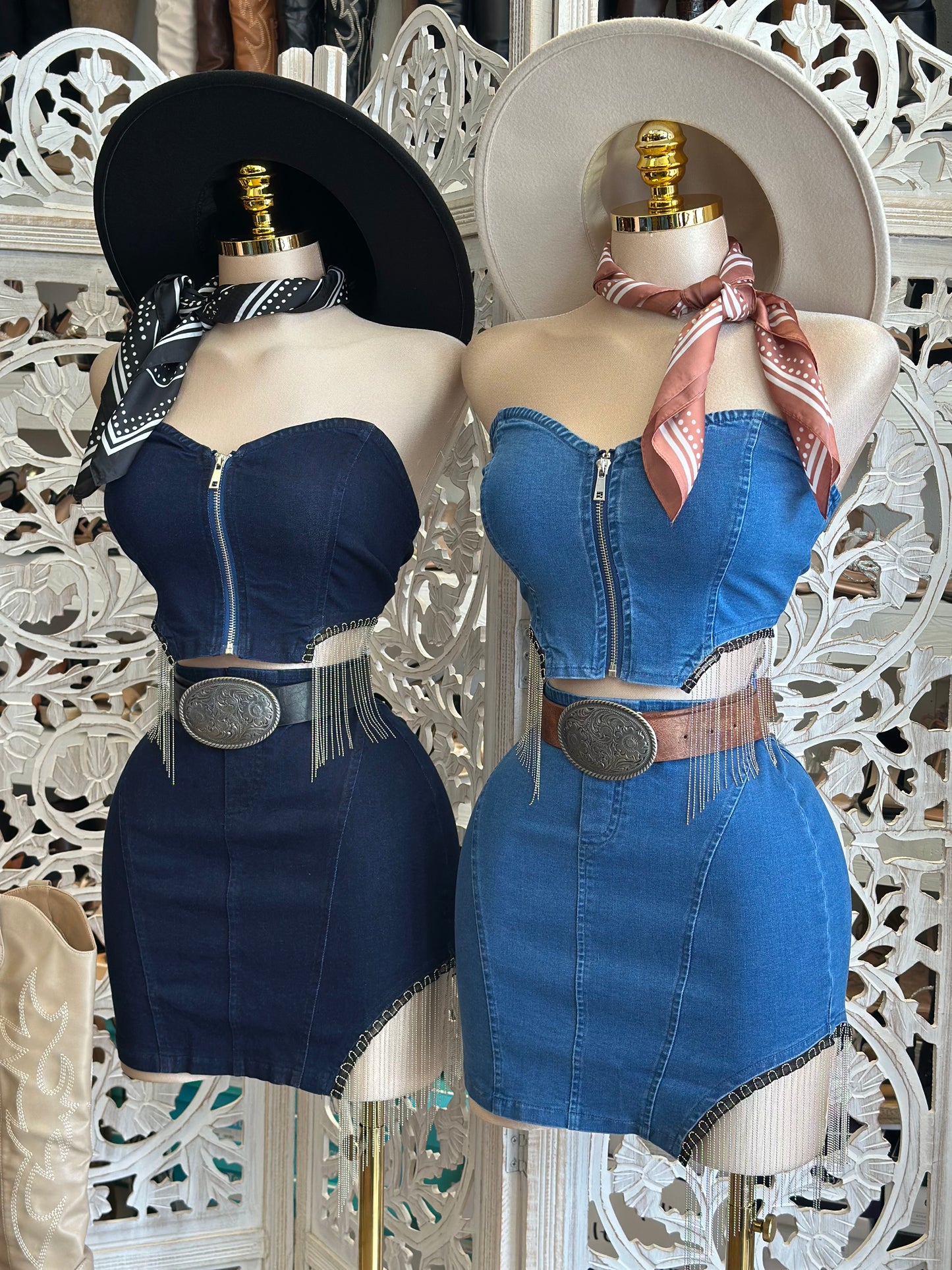 Denim Oval Cutout Set- Stretchy,Estira