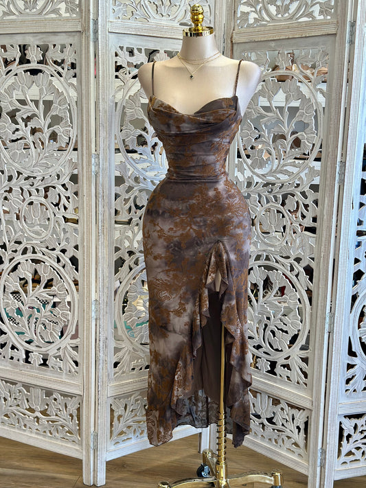 Jaded Corset Velvet Dress-Estira, Stretchy