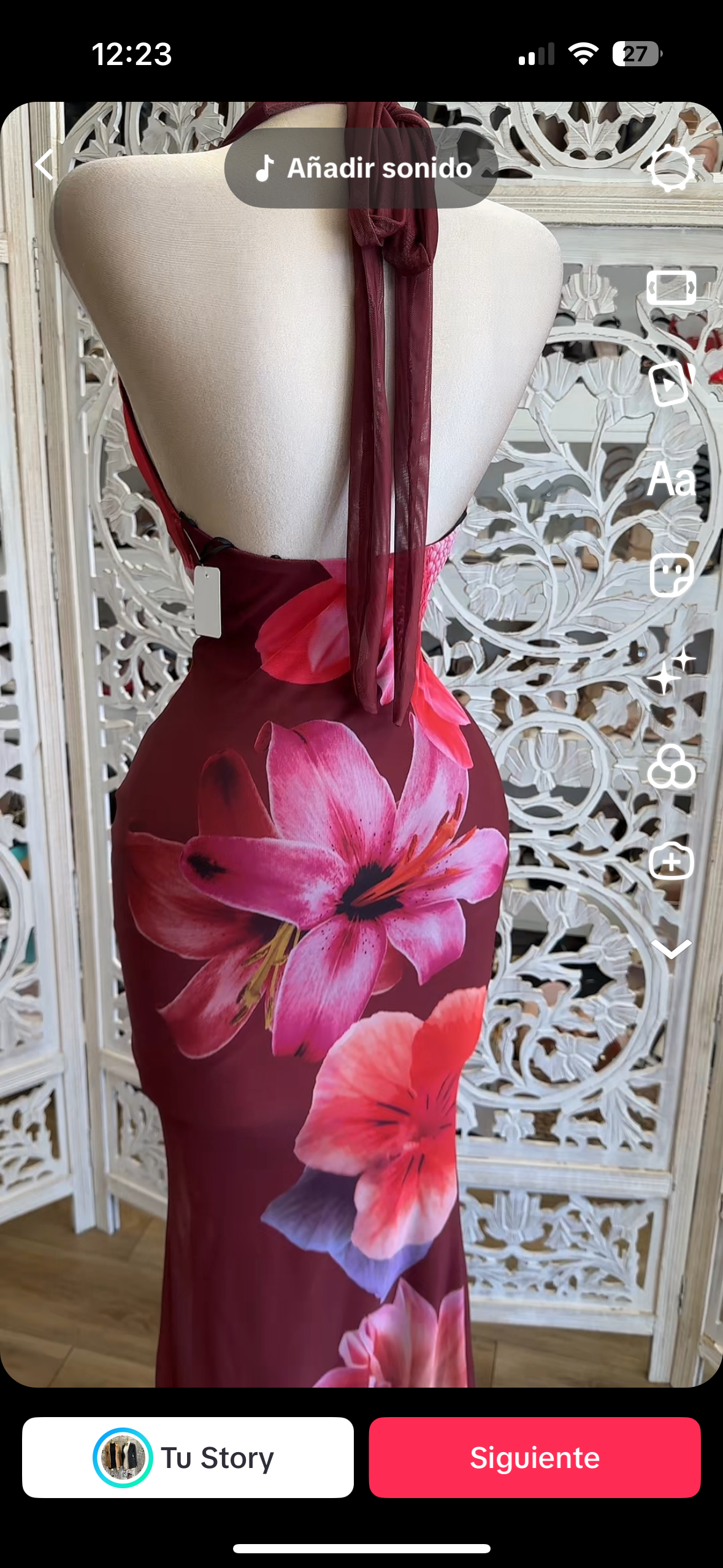 Hawaiian Flower Maxi Dress- Stretchy, Estira