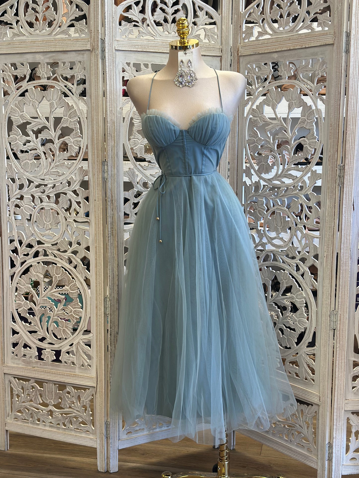 Ella Strappy Puffy Dress-No Estira, Not Stretchy