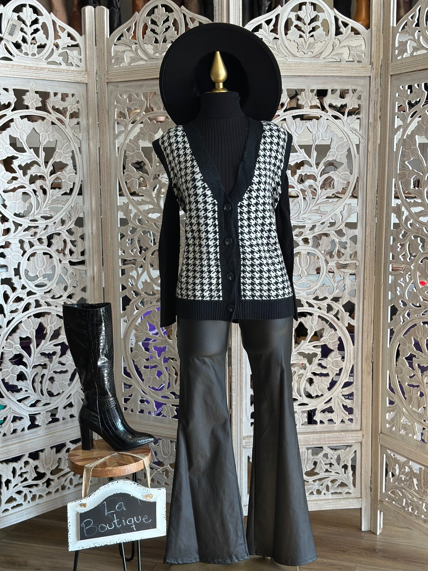 Houndstooth Sweater Vest