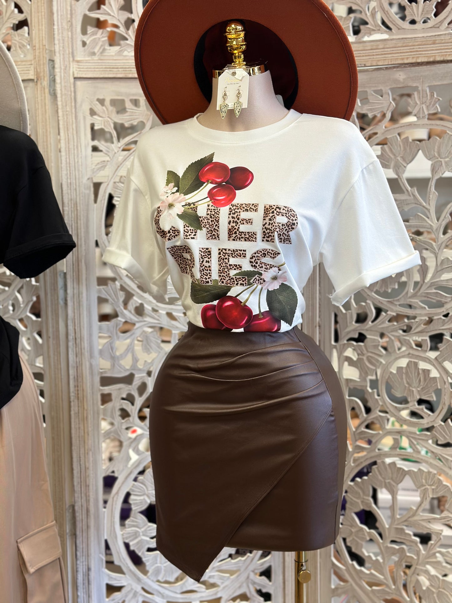 Cherries Graphic Tee-Estira,Stretchy