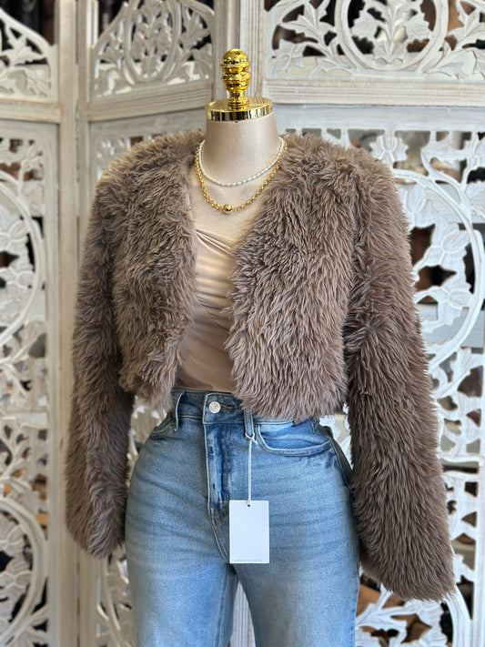 Taupe Faux FurJacket