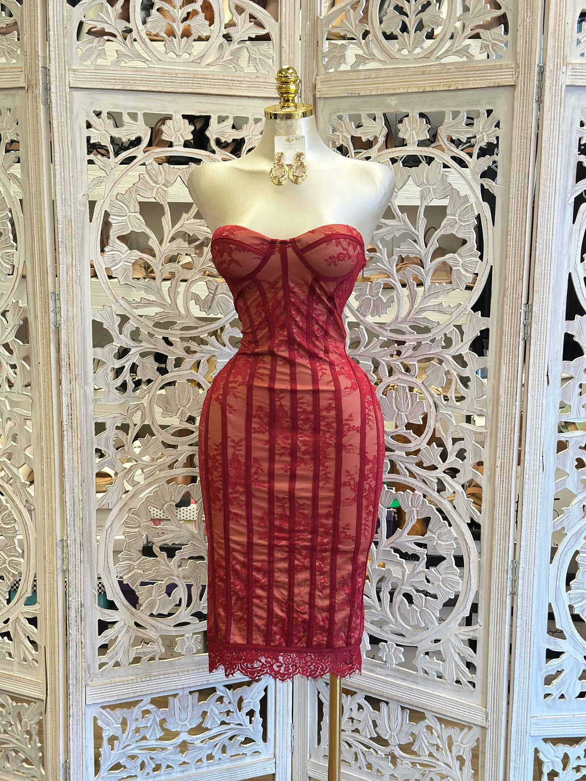 Vignette Corset Dress- Estira, Stretchy