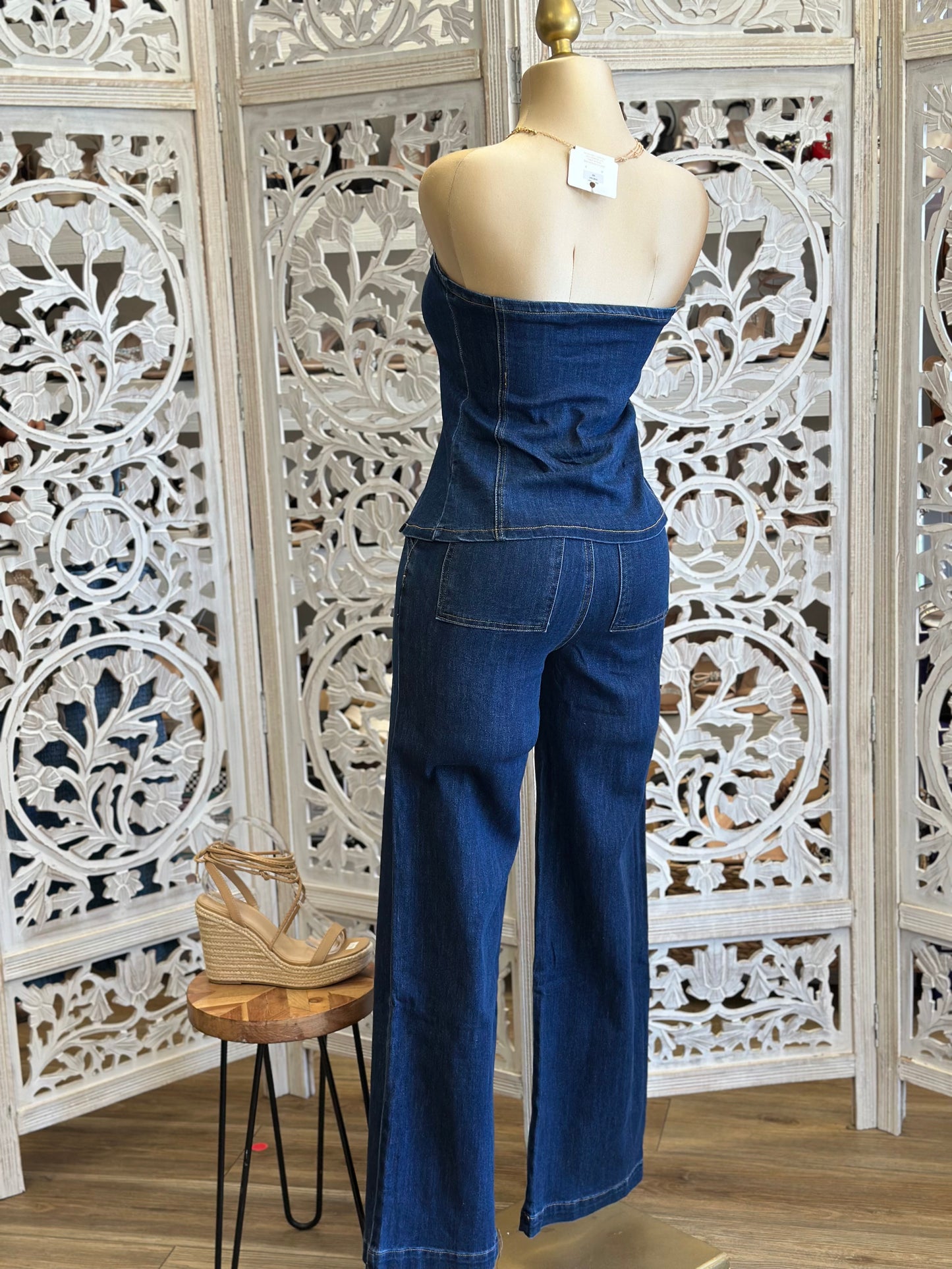 Jean Gold Button Set- Estira,Stretchy