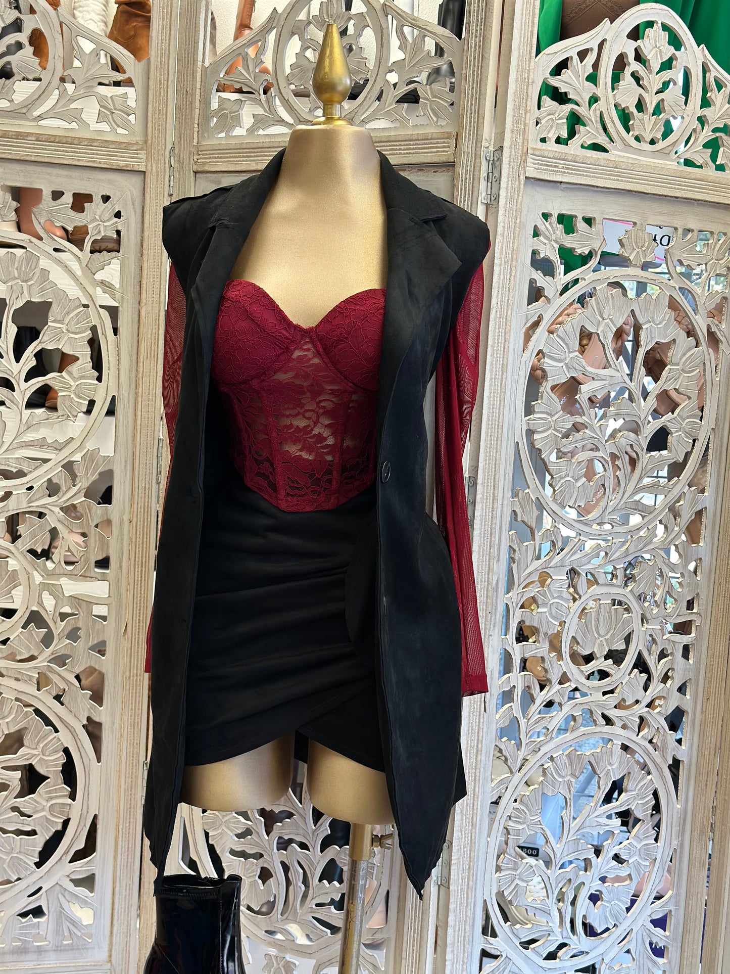 Black Suede Vest
