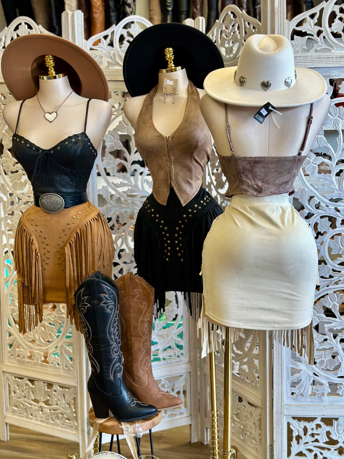 Fringe Sides Skirt-Estira, Stretchy