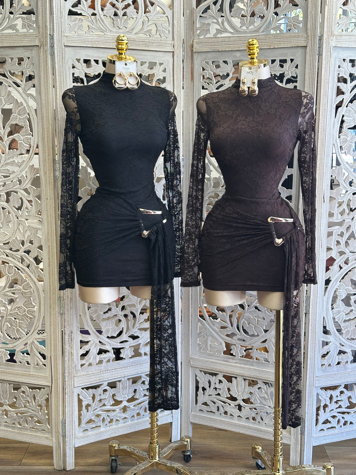 Vivienne Hardware Mini Dress Dress- Estira, Stretchy