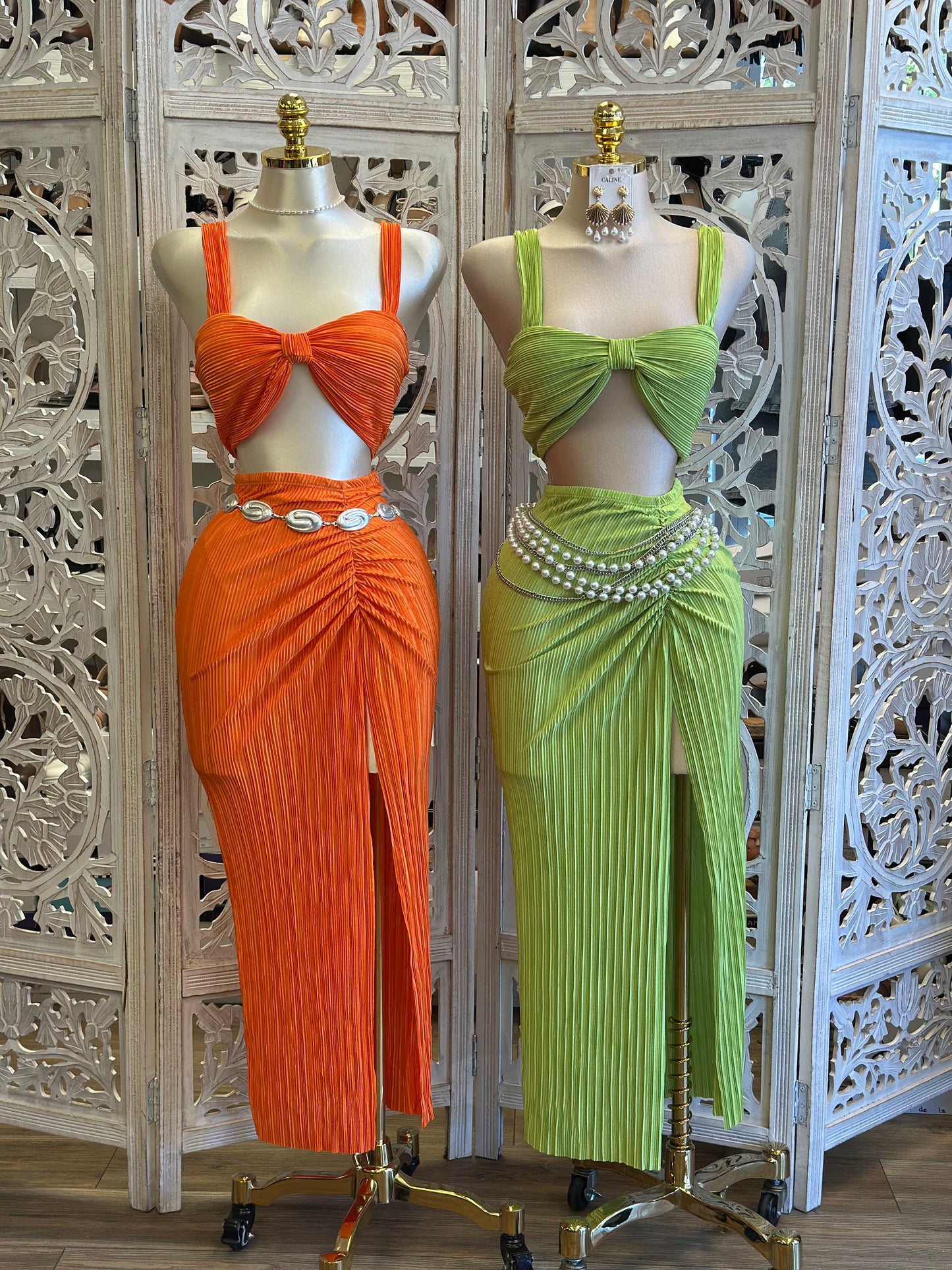 Tropical Pleated Set-Stretchy, Estira