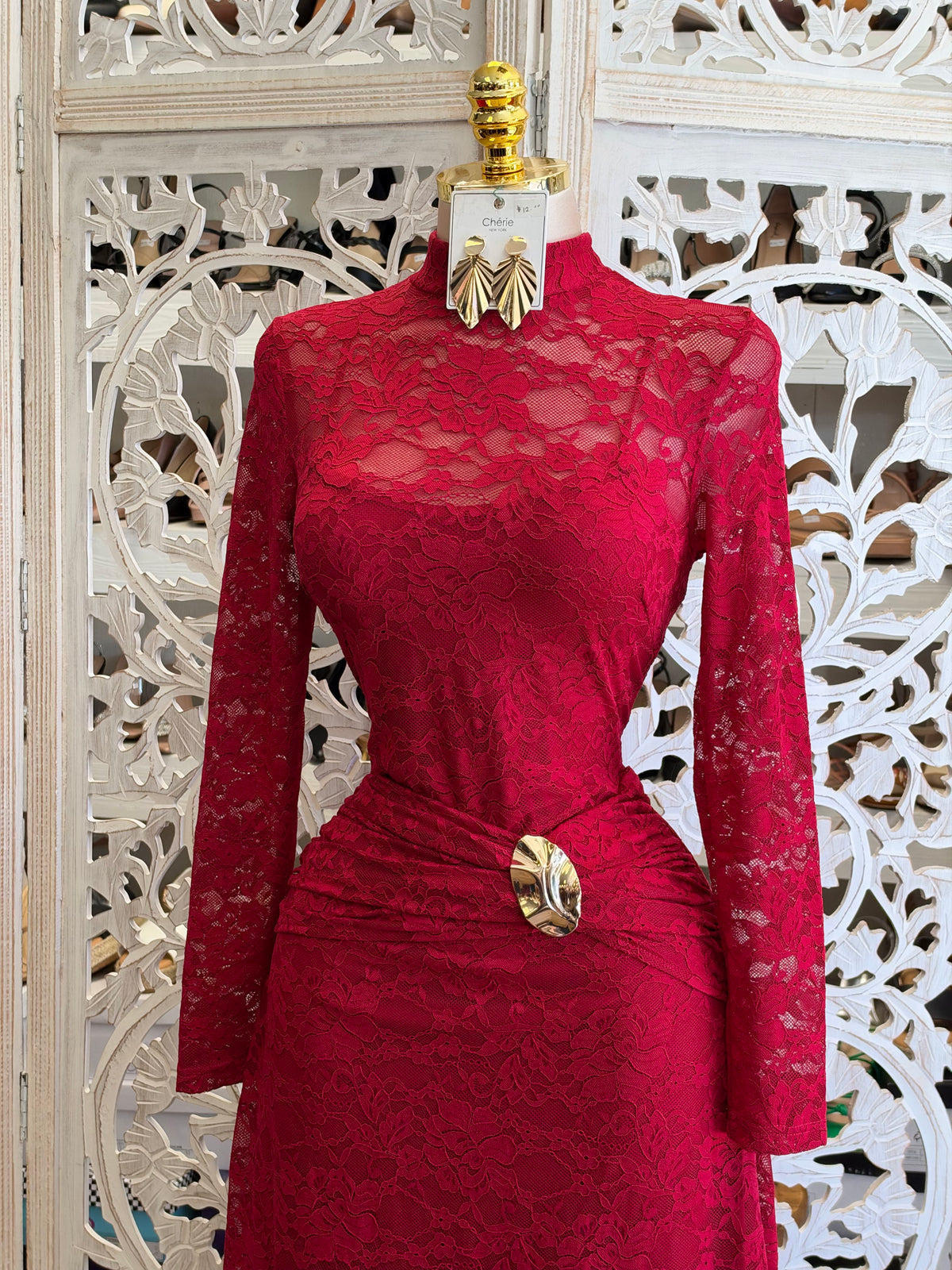 Carmine Palais Midi Dress- Estira , Stretchy