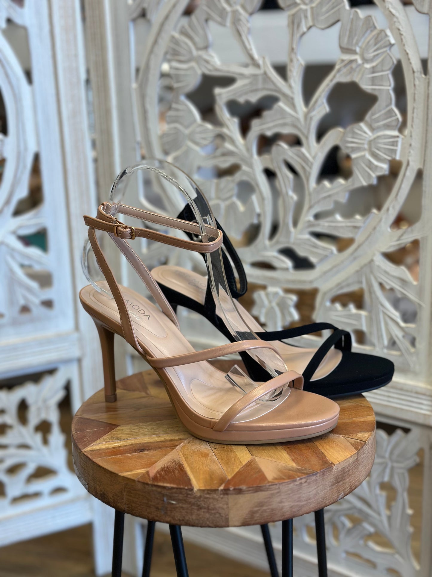 Thin Heel Strappy Sandals