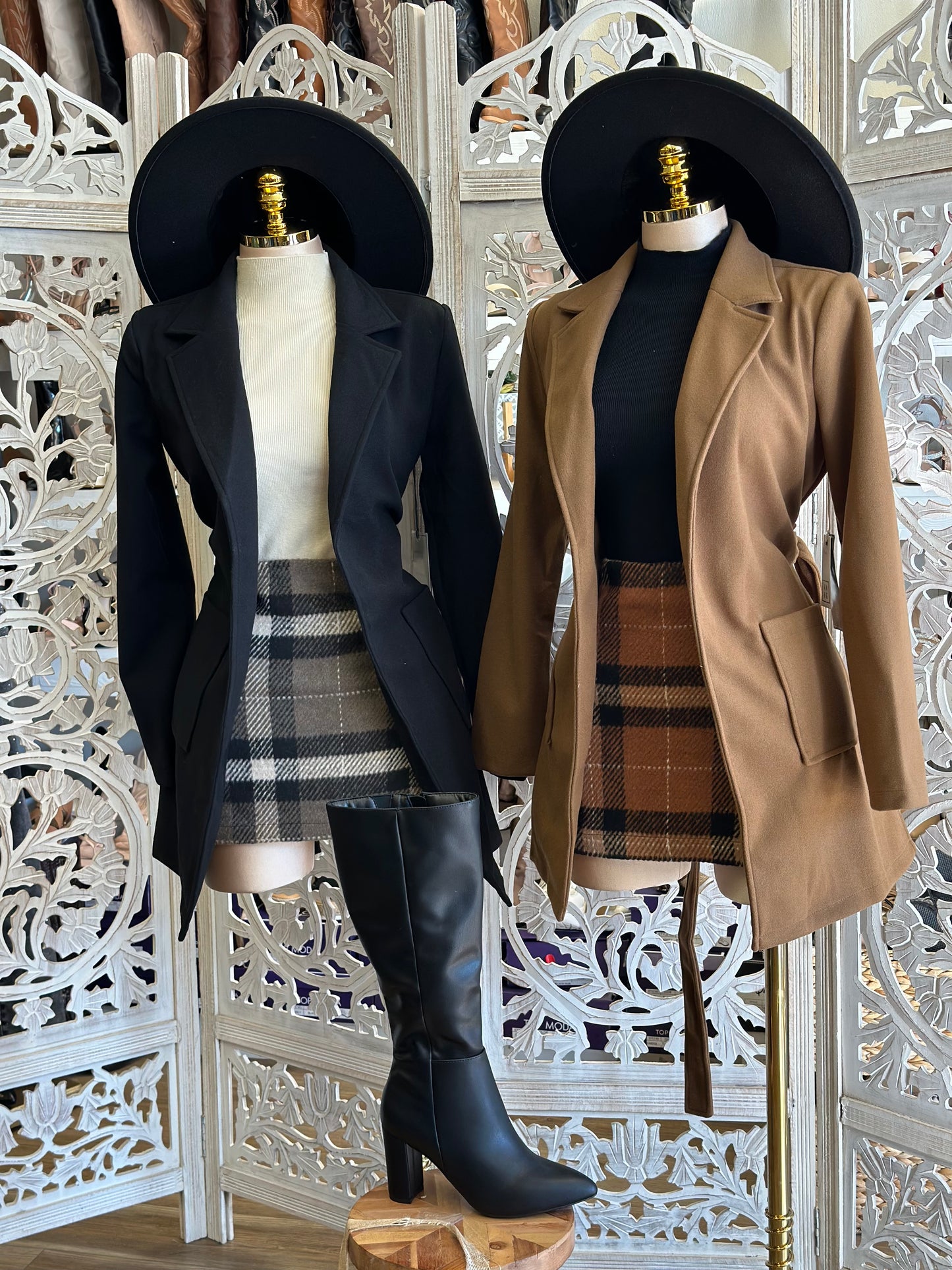 Blazer Midi Coat with Pockets