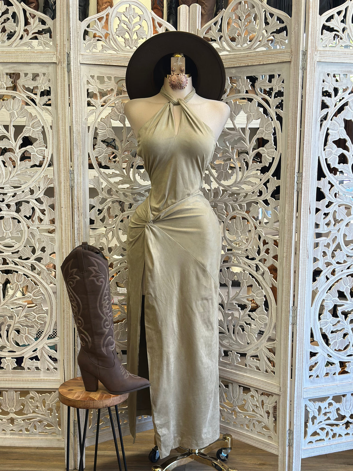 Sassy Sage Dress -Stretchy,Estira