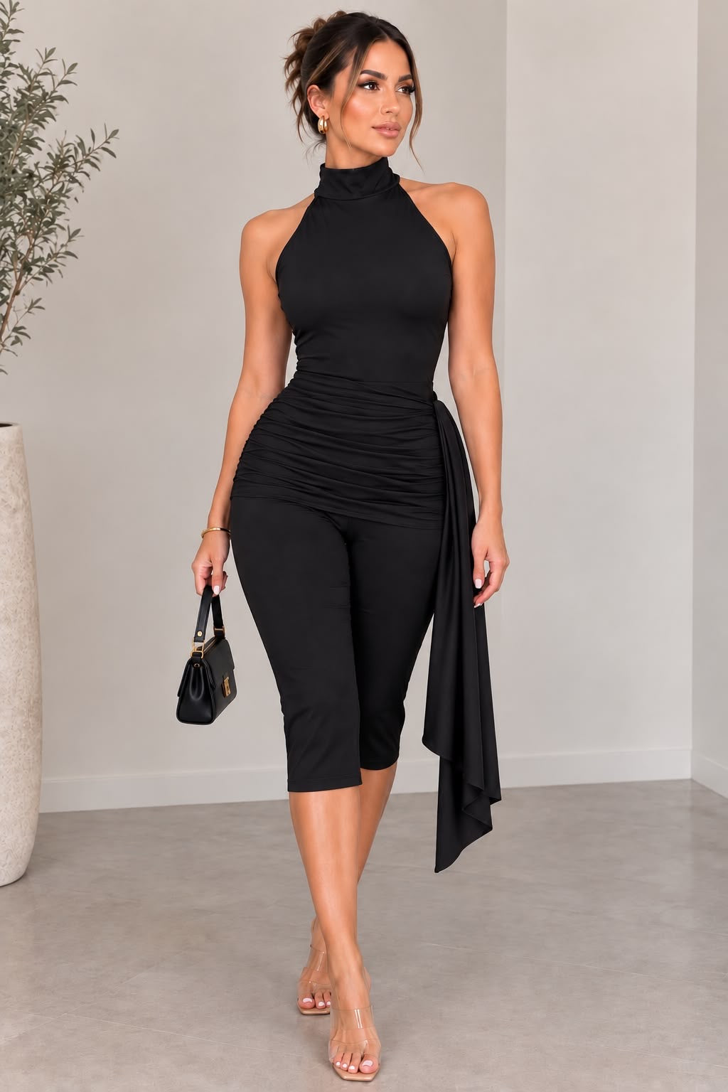 Linear Drape Jumpsuit -Stretchy, Estira