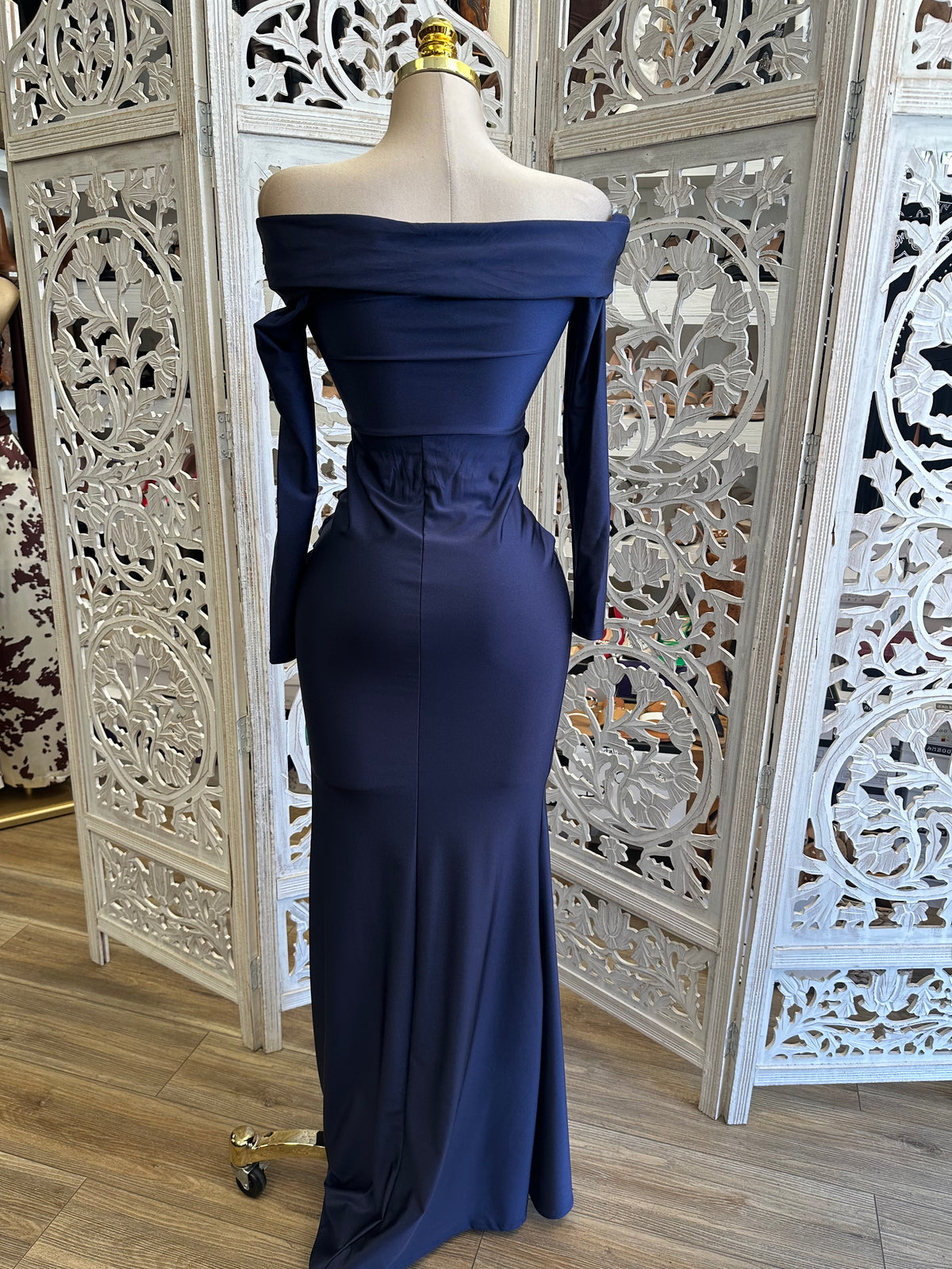 Clarinda Column Gown- Estira , Stretchy