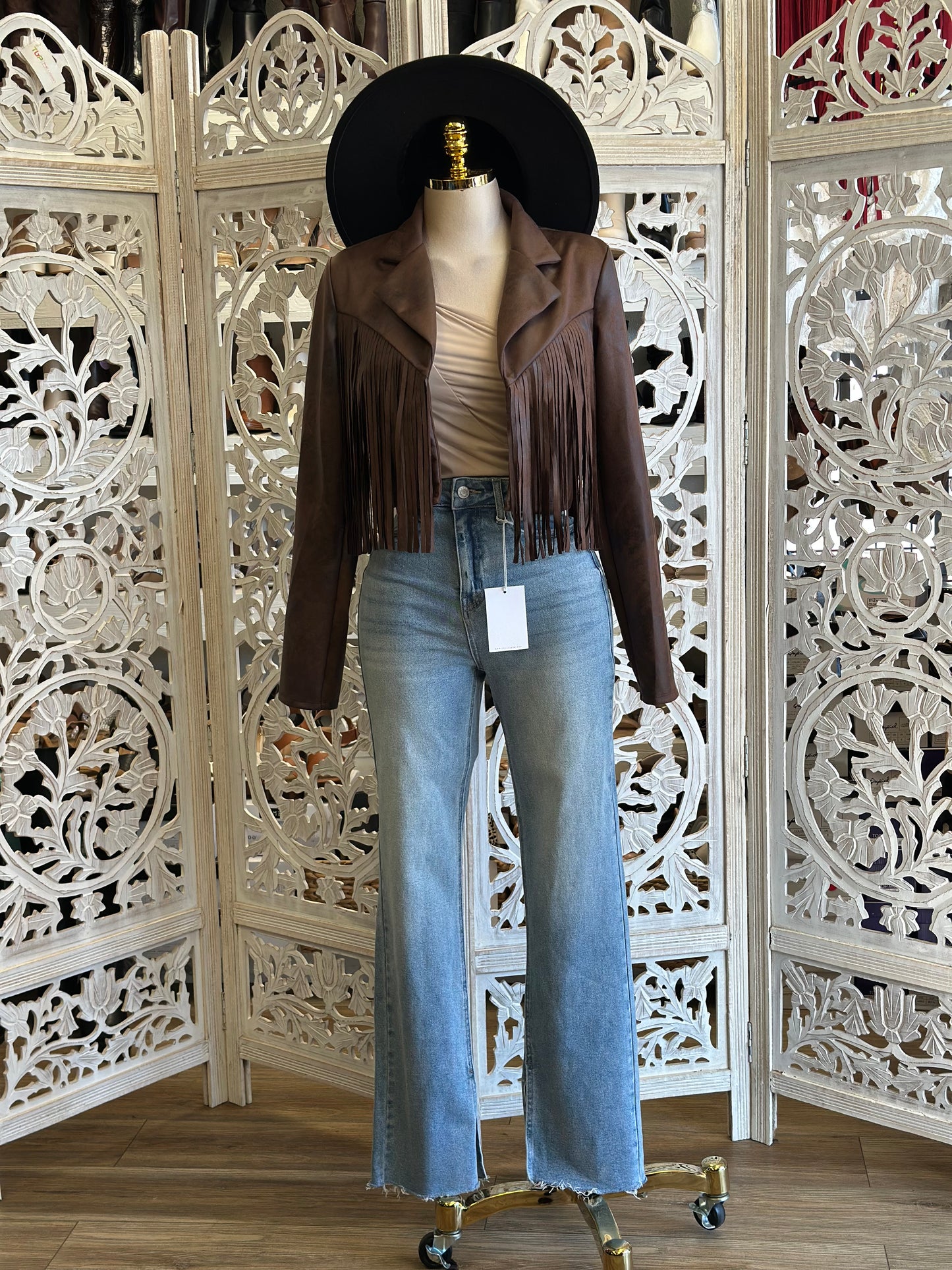 Fringe Dark Brown Suede Jacket