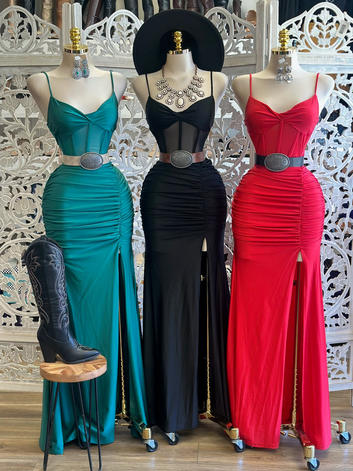 Mermaid Mesh Corset Maxi Dress - Estira, Stretchy