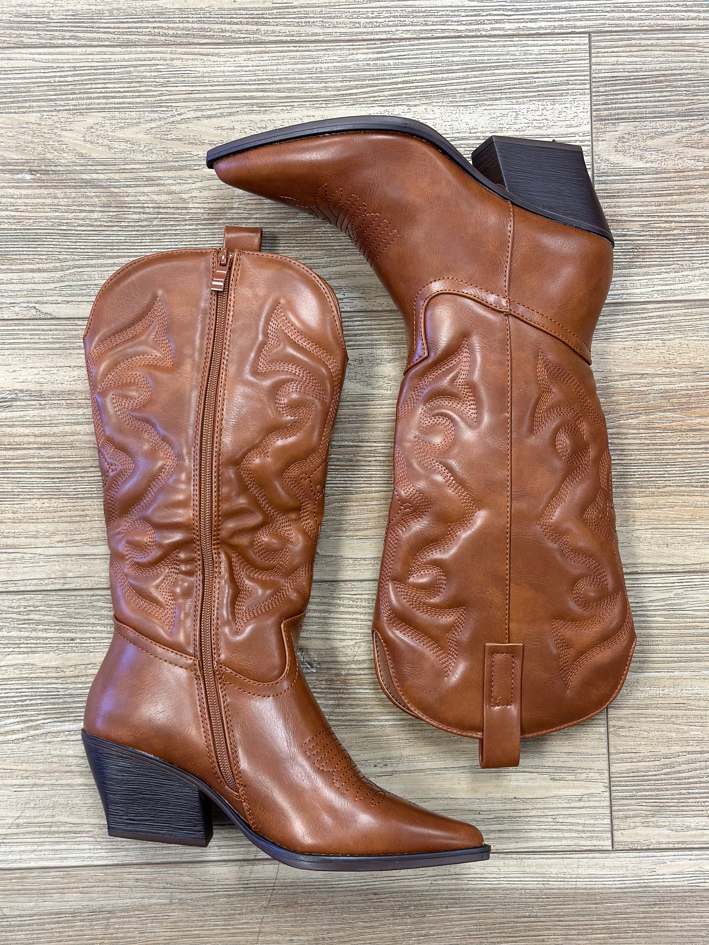 Pointed Tan Cowboy Boots