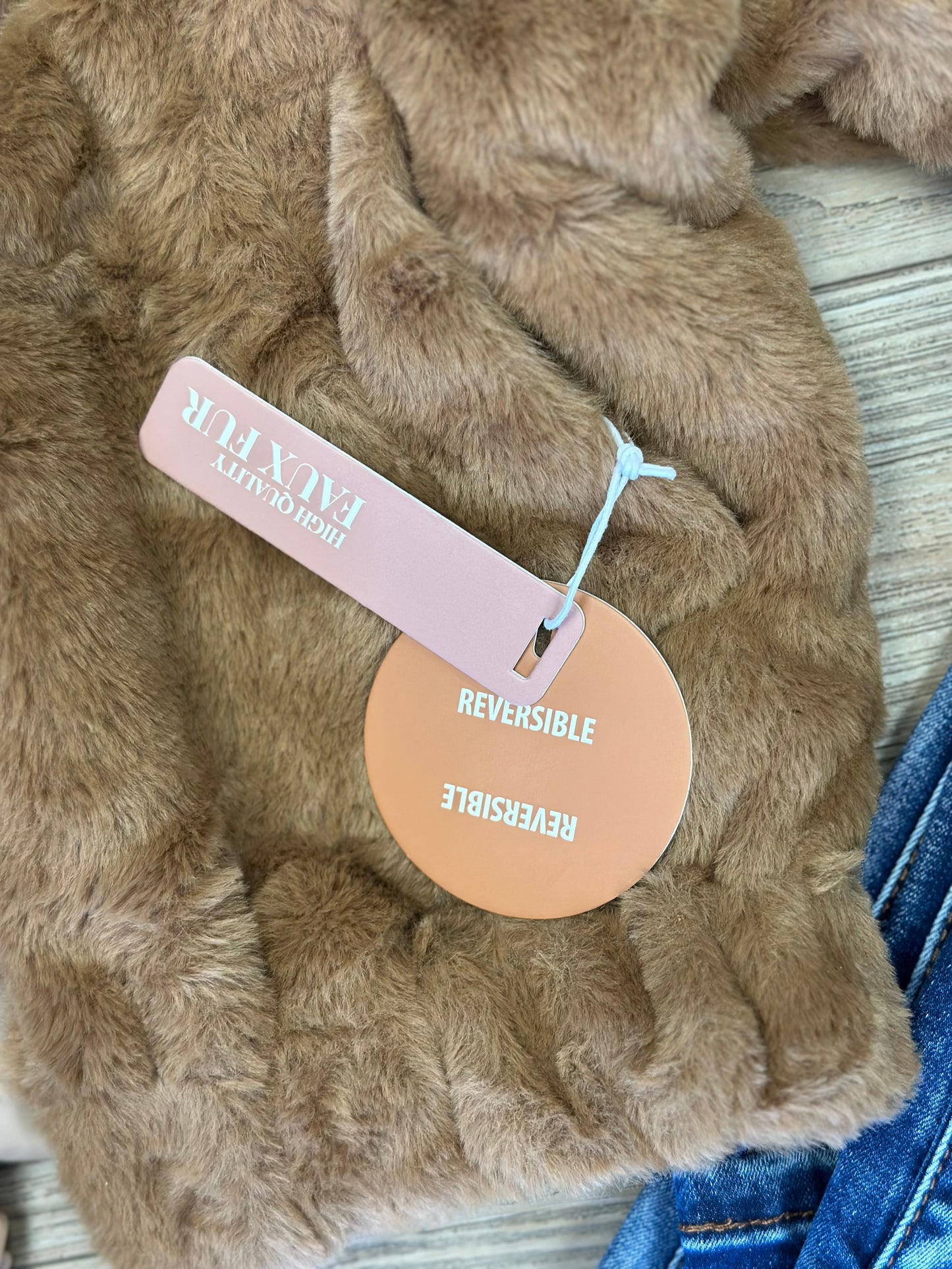 Brown Fuzzy Hooded Jacket