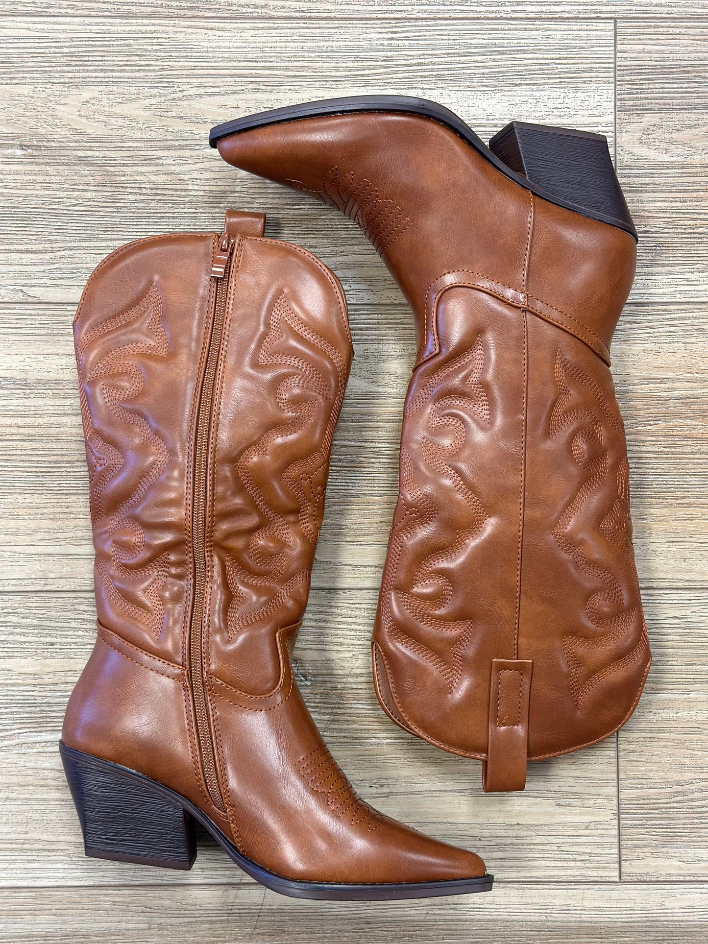 Pointed Tan Cowboy Boots