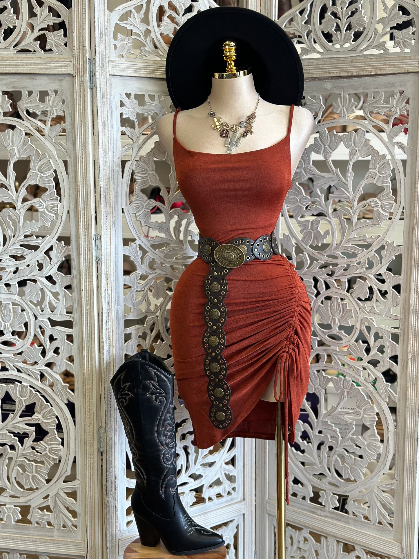 Dark Chocolate Circle Belt