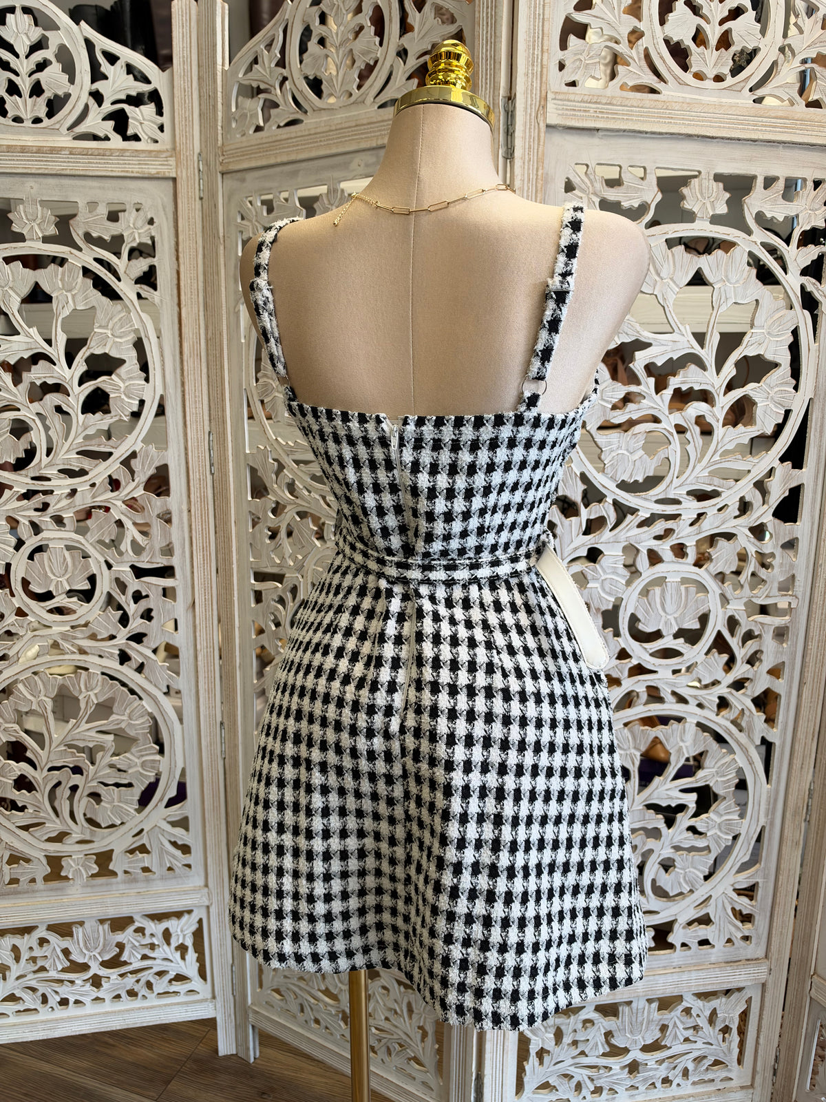 Mayfair Tweed Mini Dress- No Estira , Not Stretchy