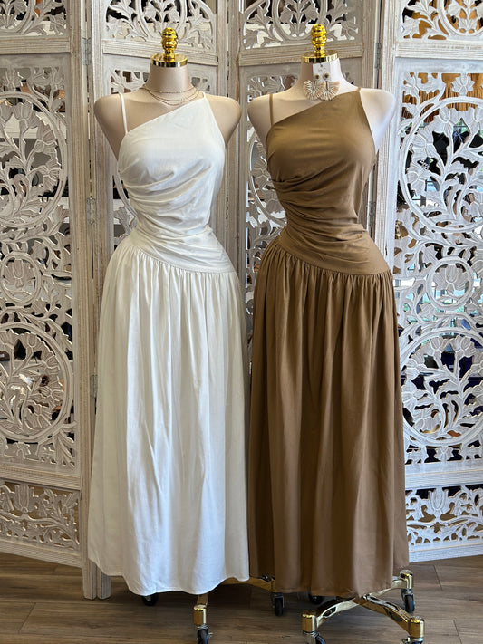 Asymmetrical Cmi Maxi Dress- Not Stretchy, No Estira
