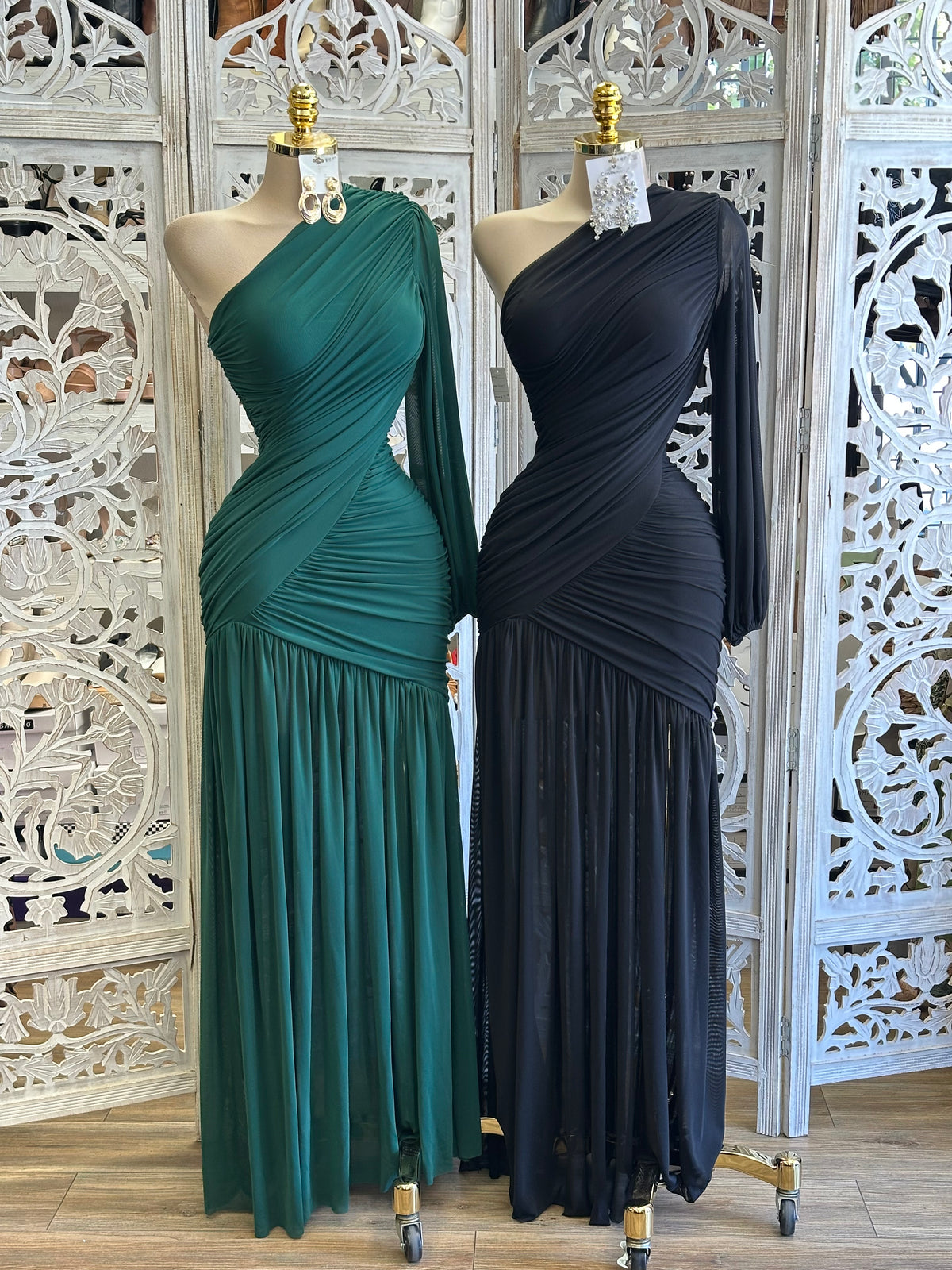 Malachite Gown- Estira, Stretchy
