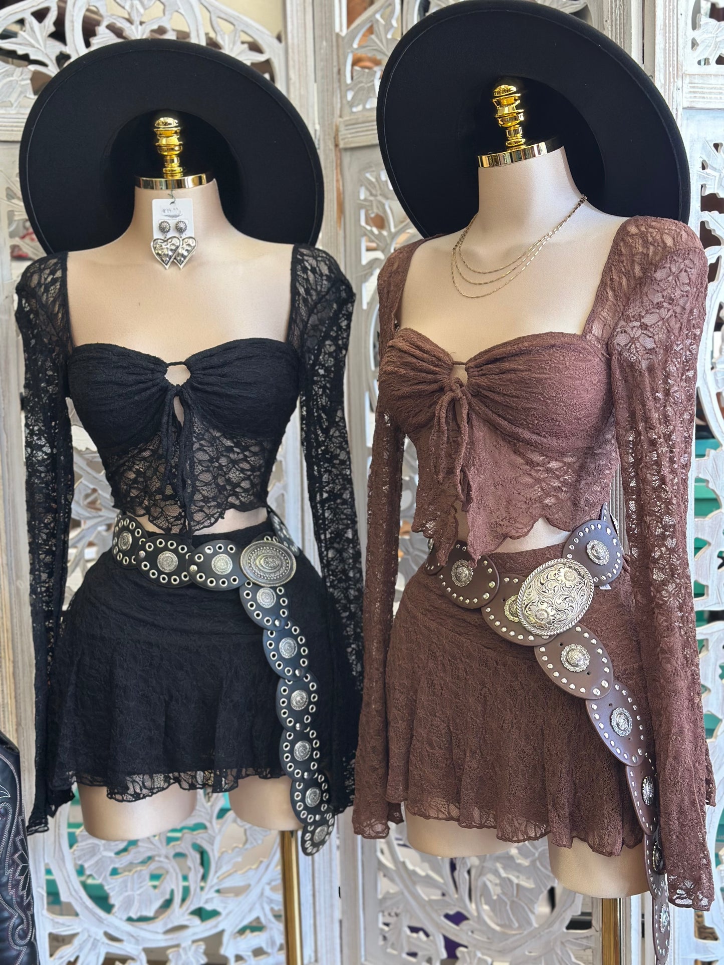 Lace Mini Skirt Set- Stretchy,Estira