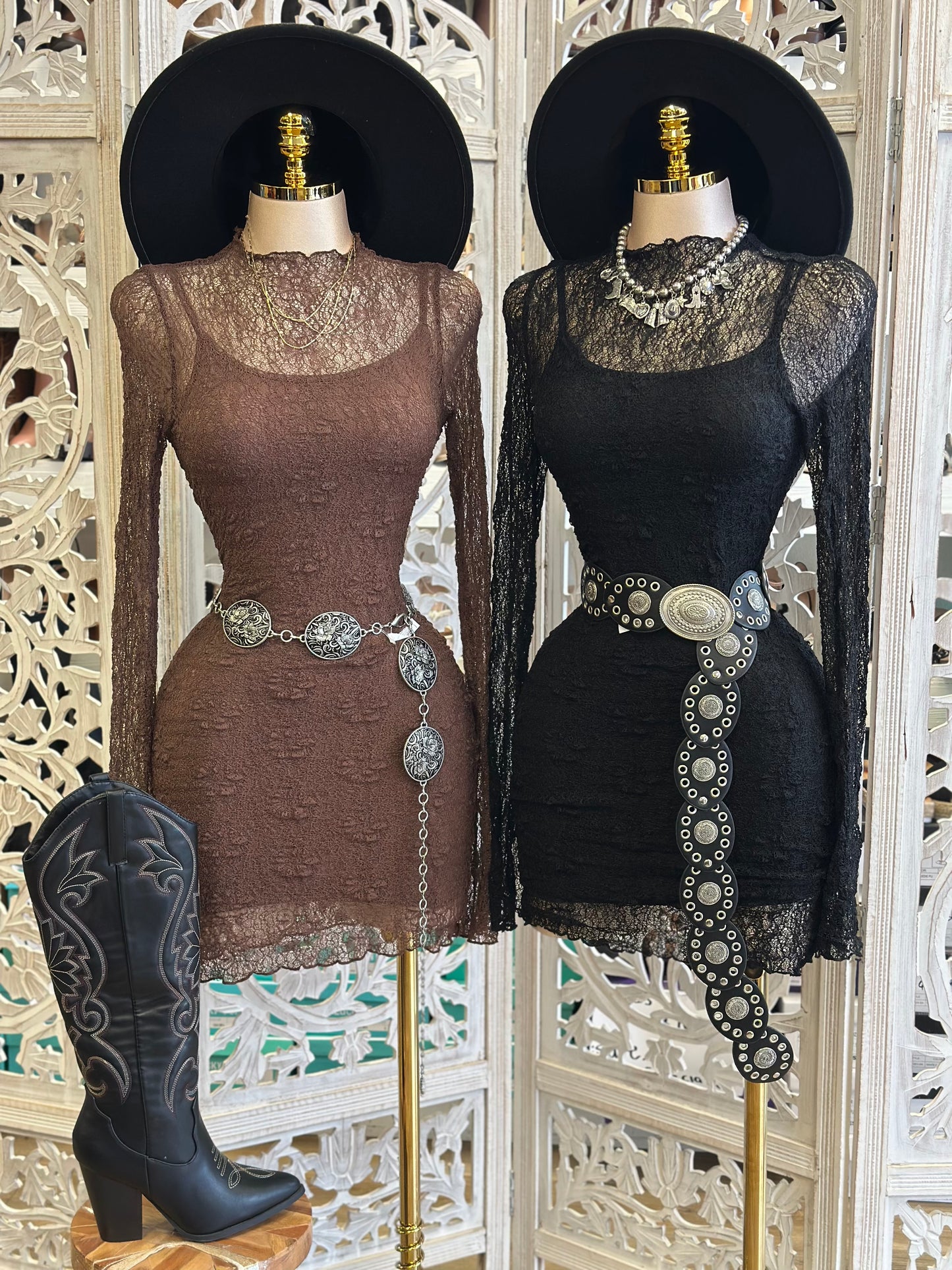 Sexy Lace Mini Dress- Stretchy,Estira