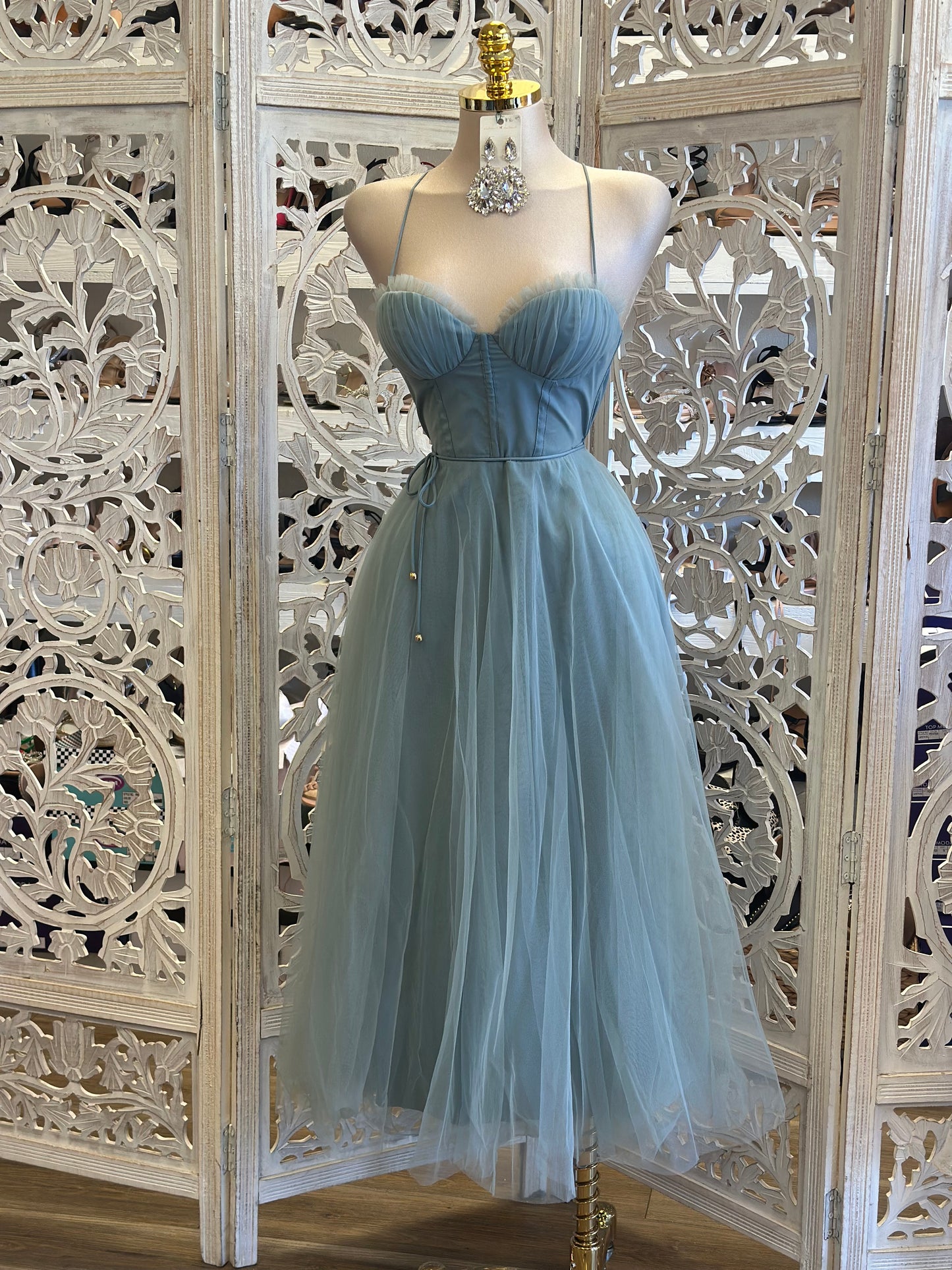 Ella Strappy Puffy Dress-No Estira, Not Stretchy