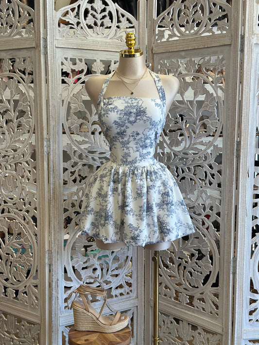 Square Neck Mini Bubble Dress- Stretchy, Estira