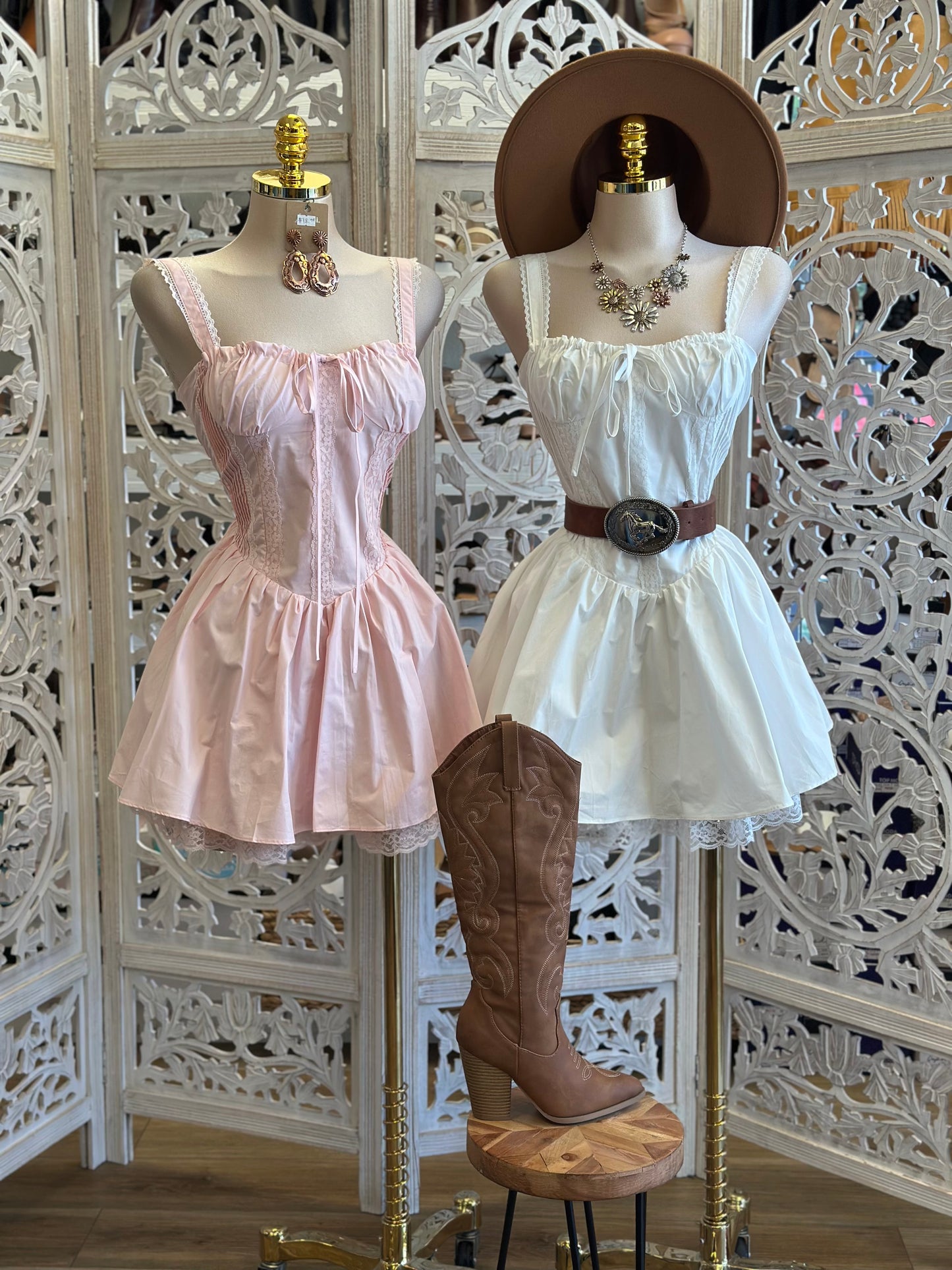 Eloise Corset Lace Mini Dress - Estira, Stretchy