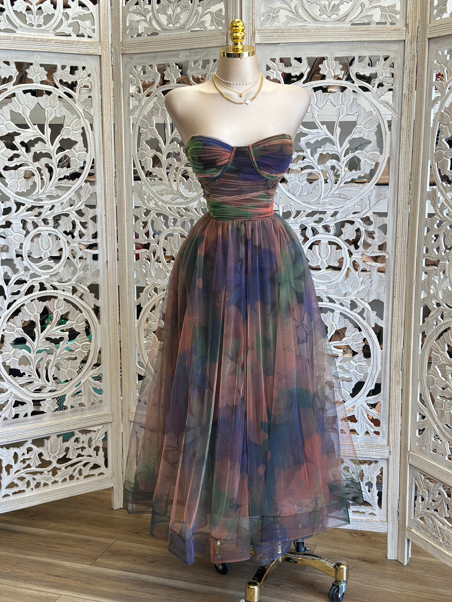 Multi Color Tulle Dress- Stretchy, Estira