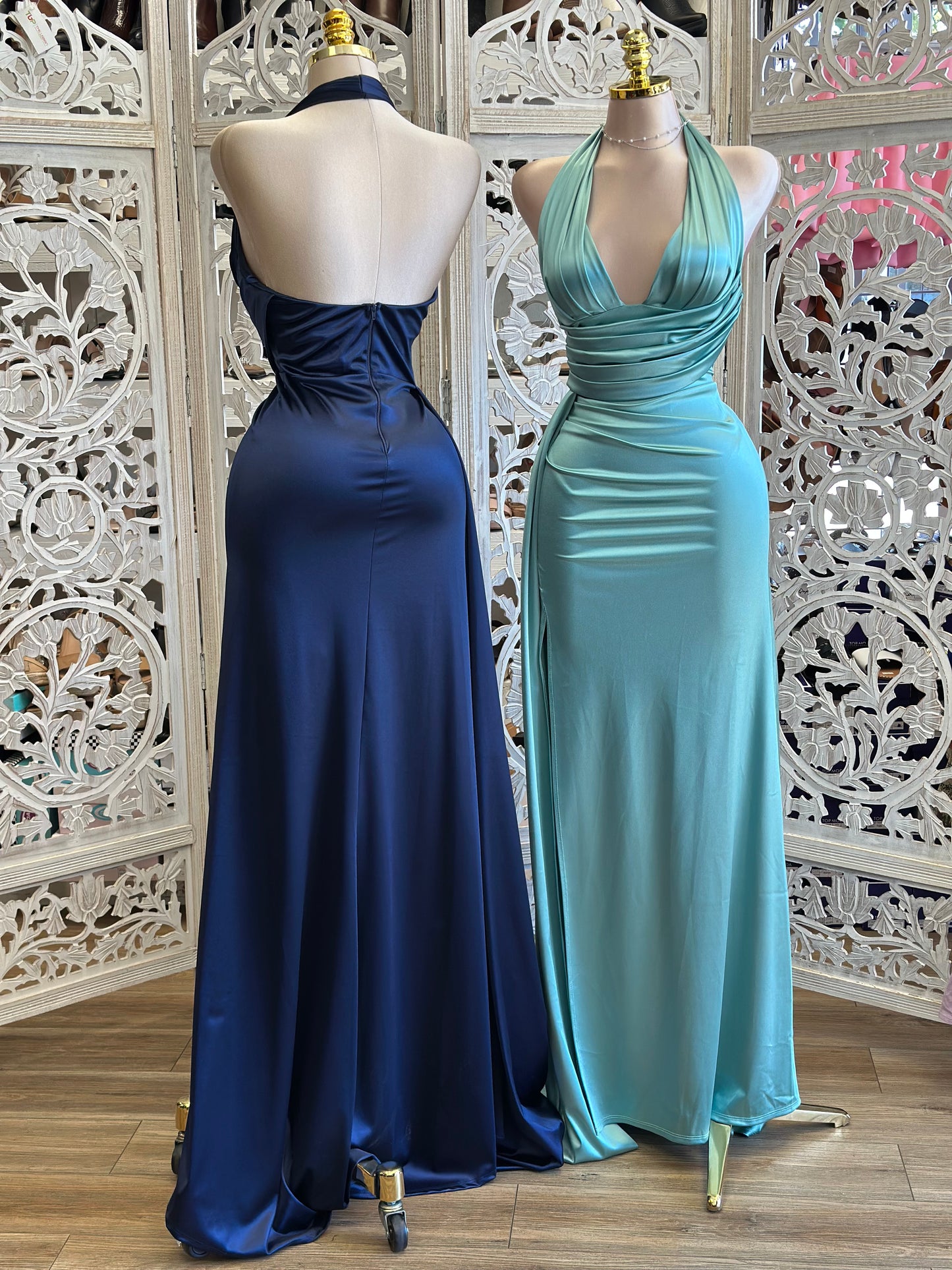 Silky Mermaid Wrapped Gown- Estira , Stretchy