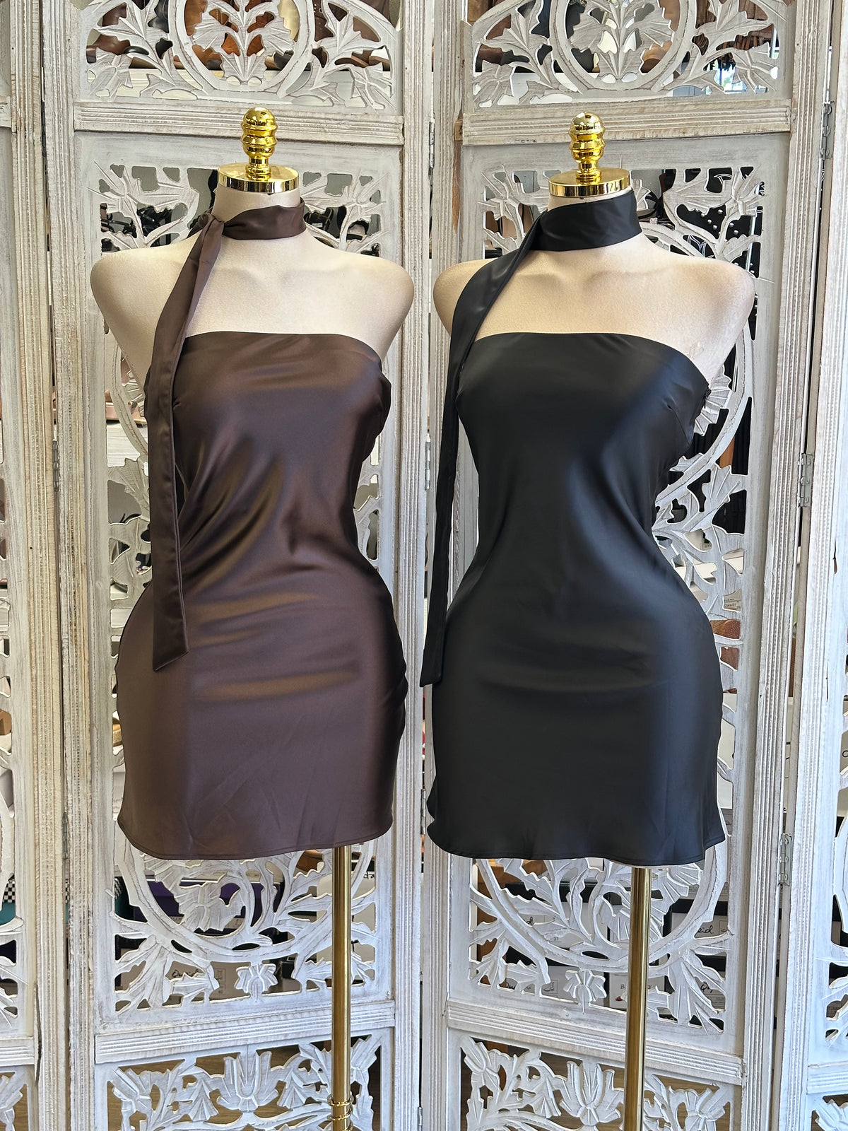 Ines Strapless Mini Dress- Estira Poco, Slightly Stretchy