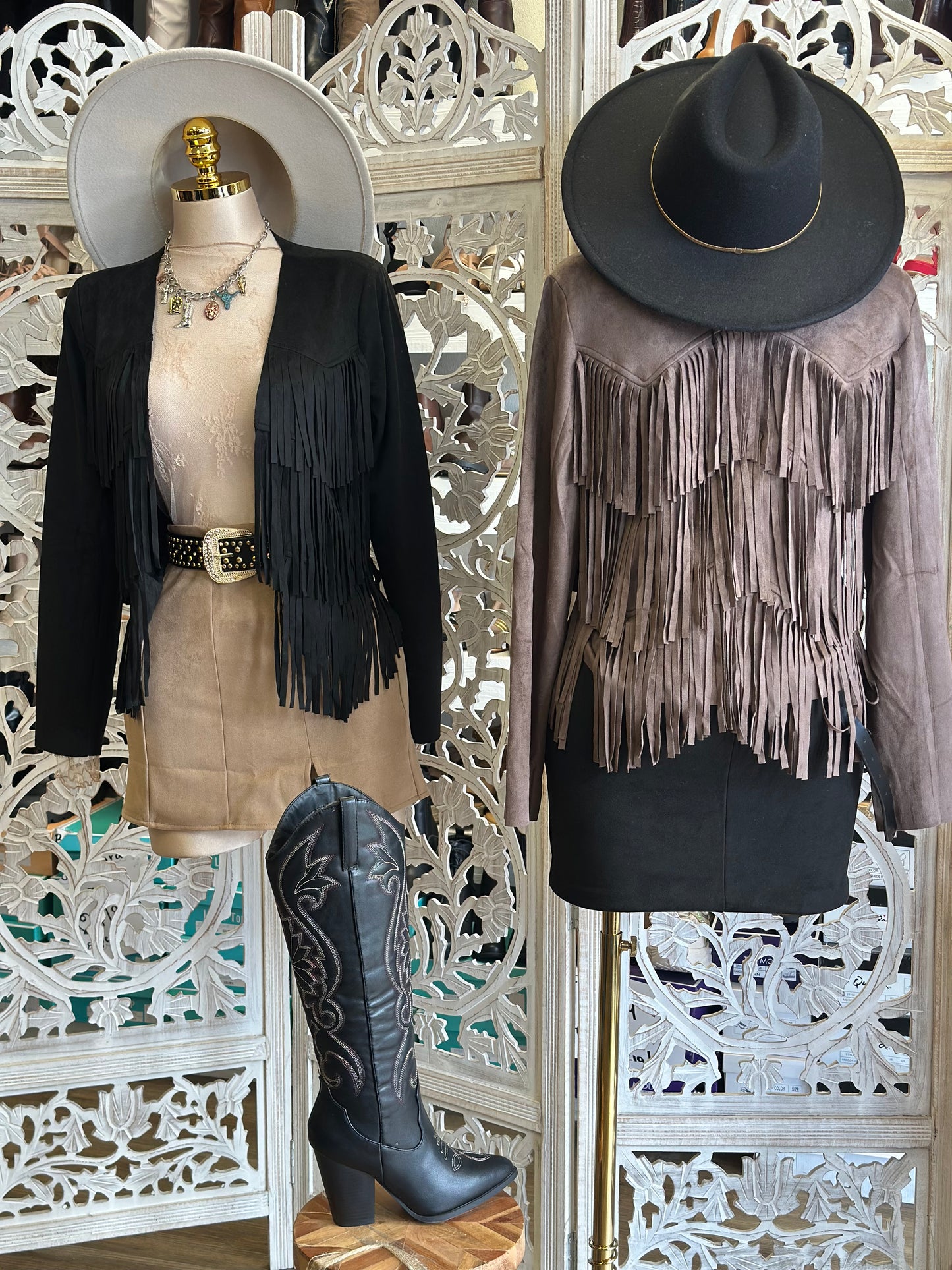 Fringe Suede Cardigan