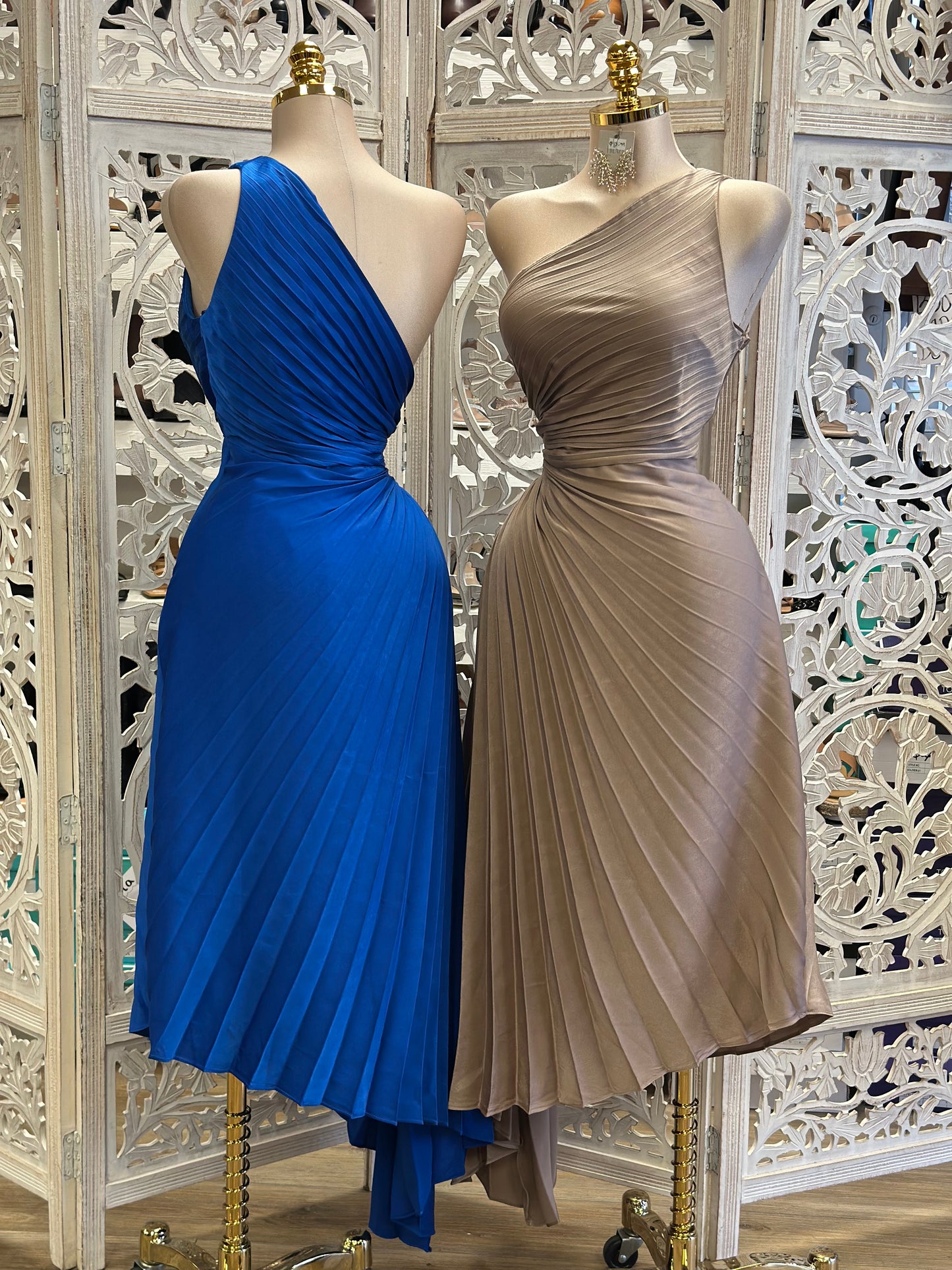 Pleated One Shoulder Dress- Don’t stretch