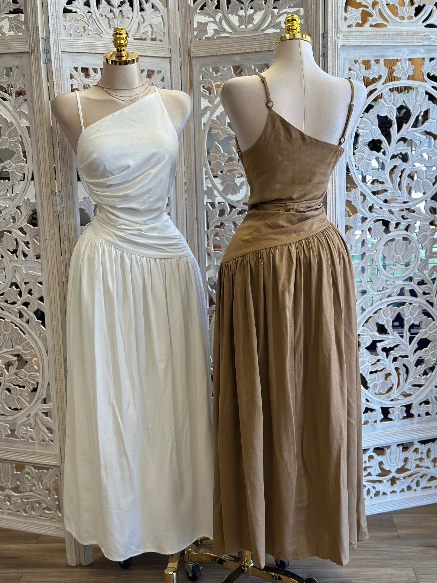 Asymmetrical Cmi Maxi Dress- Not Stretchy, No Estira