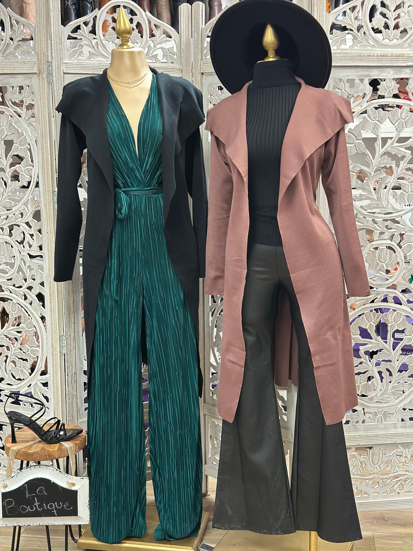 Long Knit Blazer Coat- Stretchy, Estira mucho