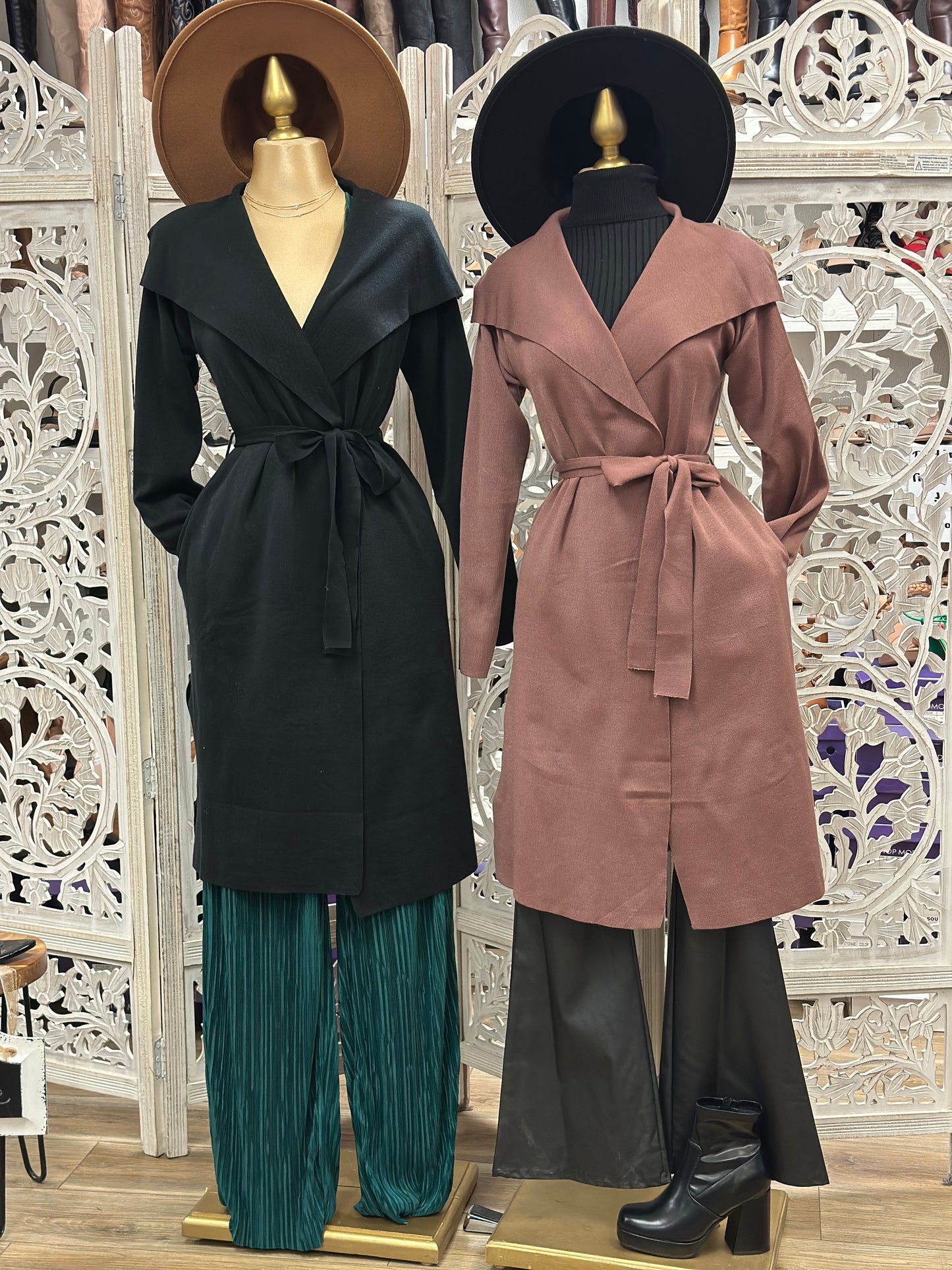 Long Knit Blazer Coat- Stretchy, Estira mucho