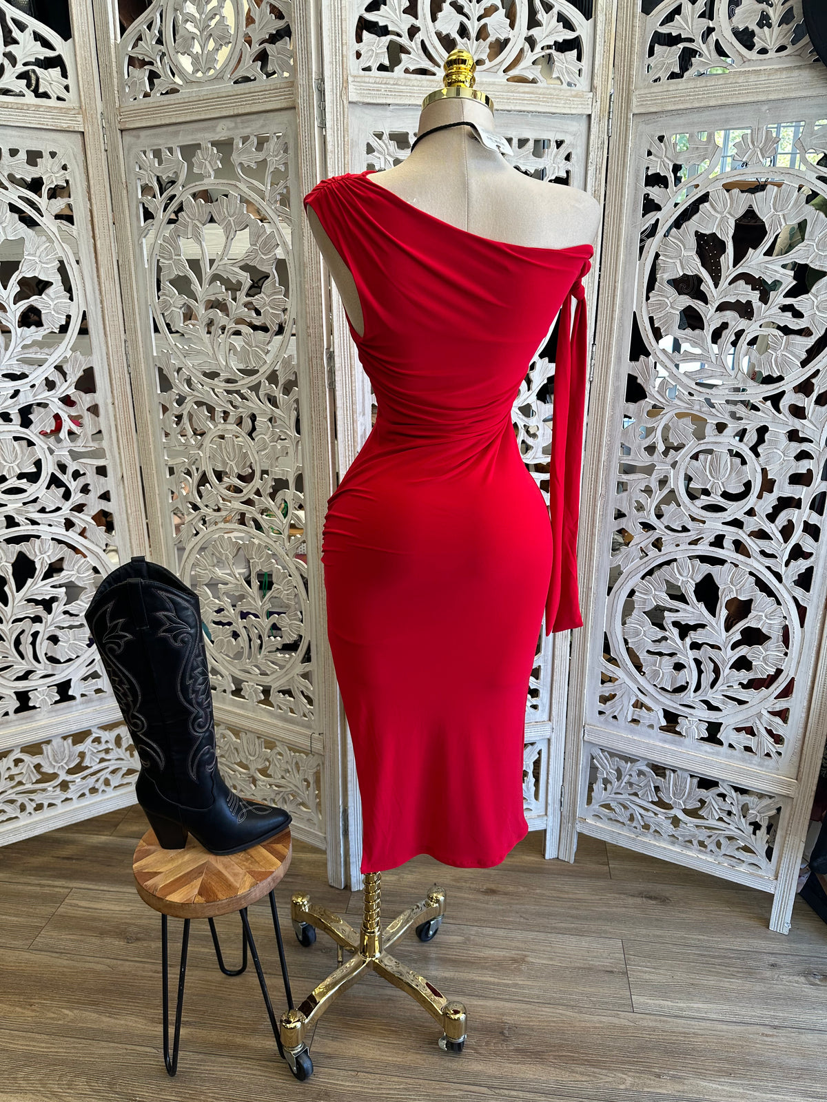 Desert Rose Slit Dress- Stretchy, Estira